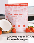 Strawberry Colada Pre‑Workout by Lindsay Arnold