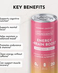 Energy + Brain Boost Raspberry Rush - 8 Pack