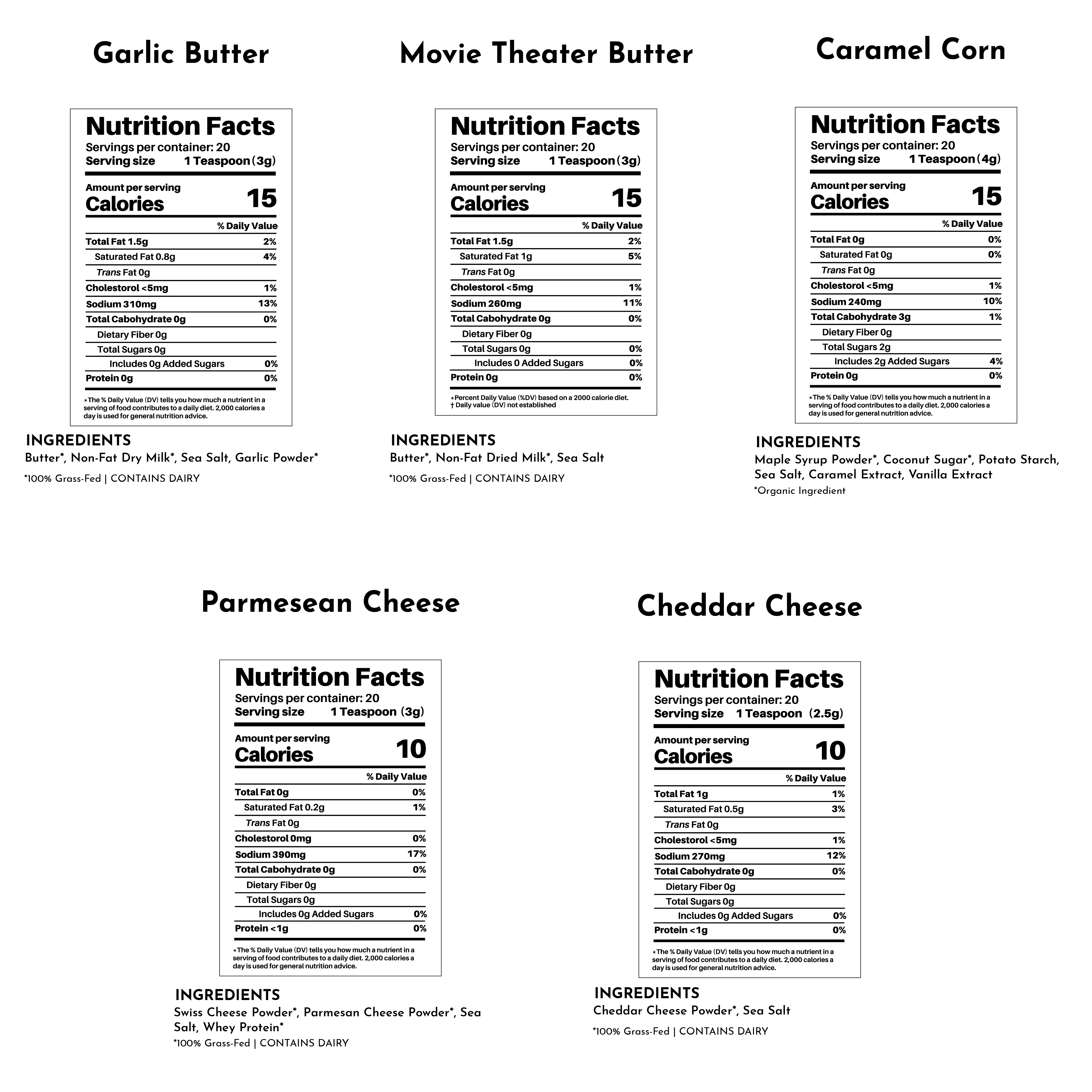 Popcorn Salts Variety Pack Just Ingredients