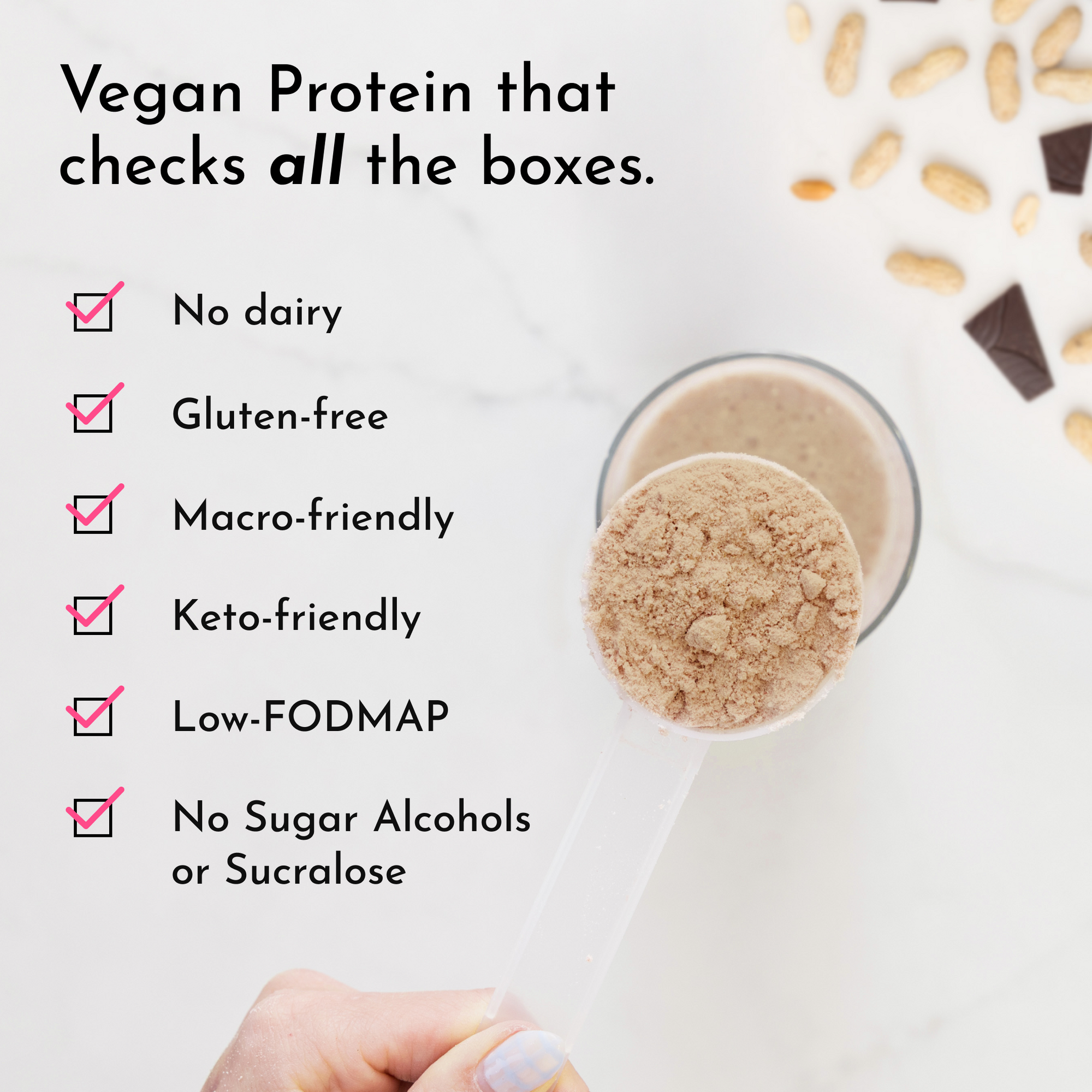 Vegan Peanut Butter Chocolate Protein Powder