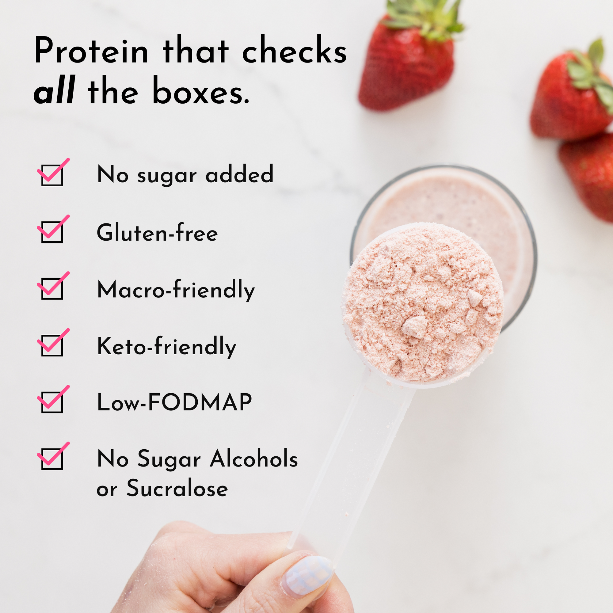 Strawberries &amp; Cream Protein Powder Stick