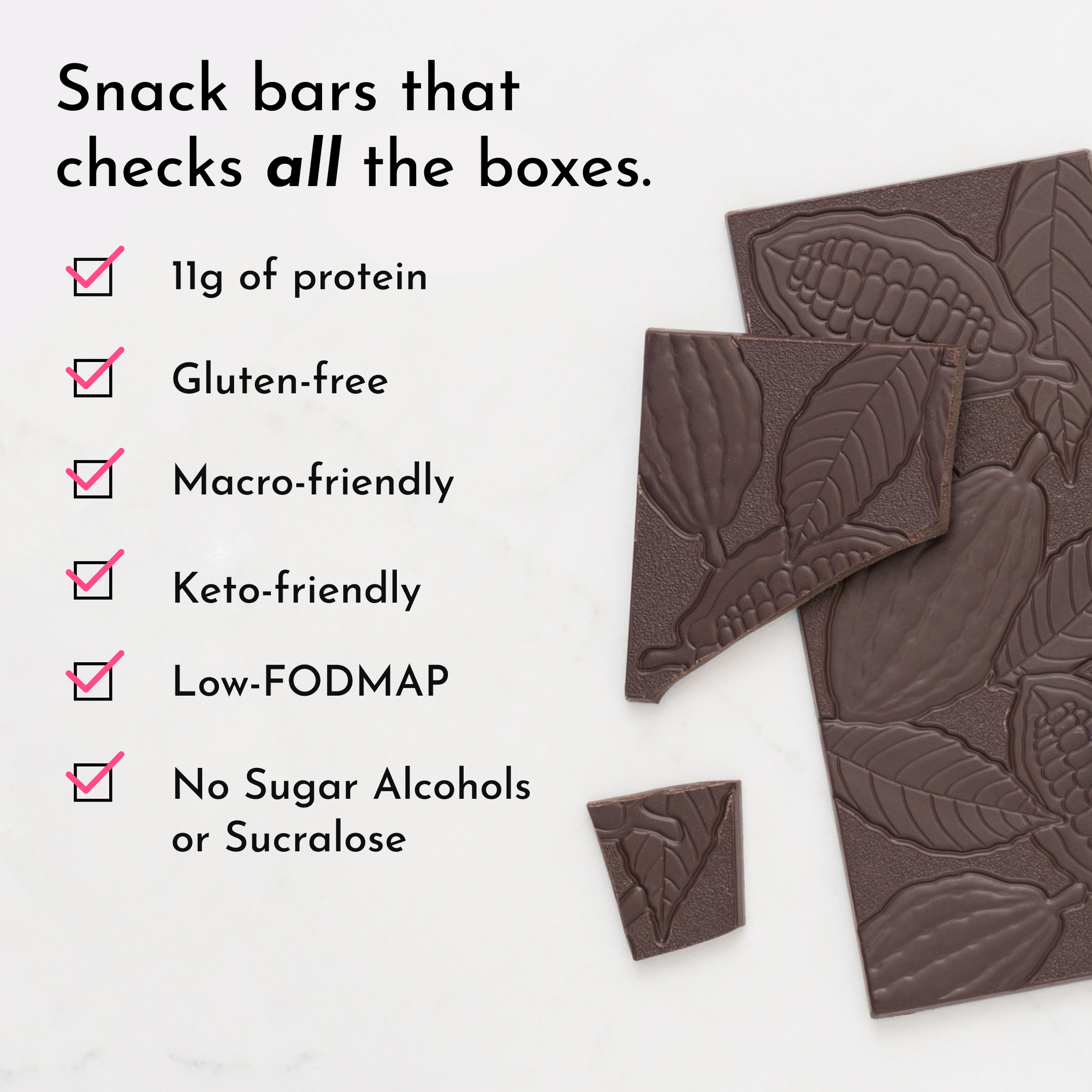 Chocolate Chocolate Chip Protein Snack Bars (Box of 12)