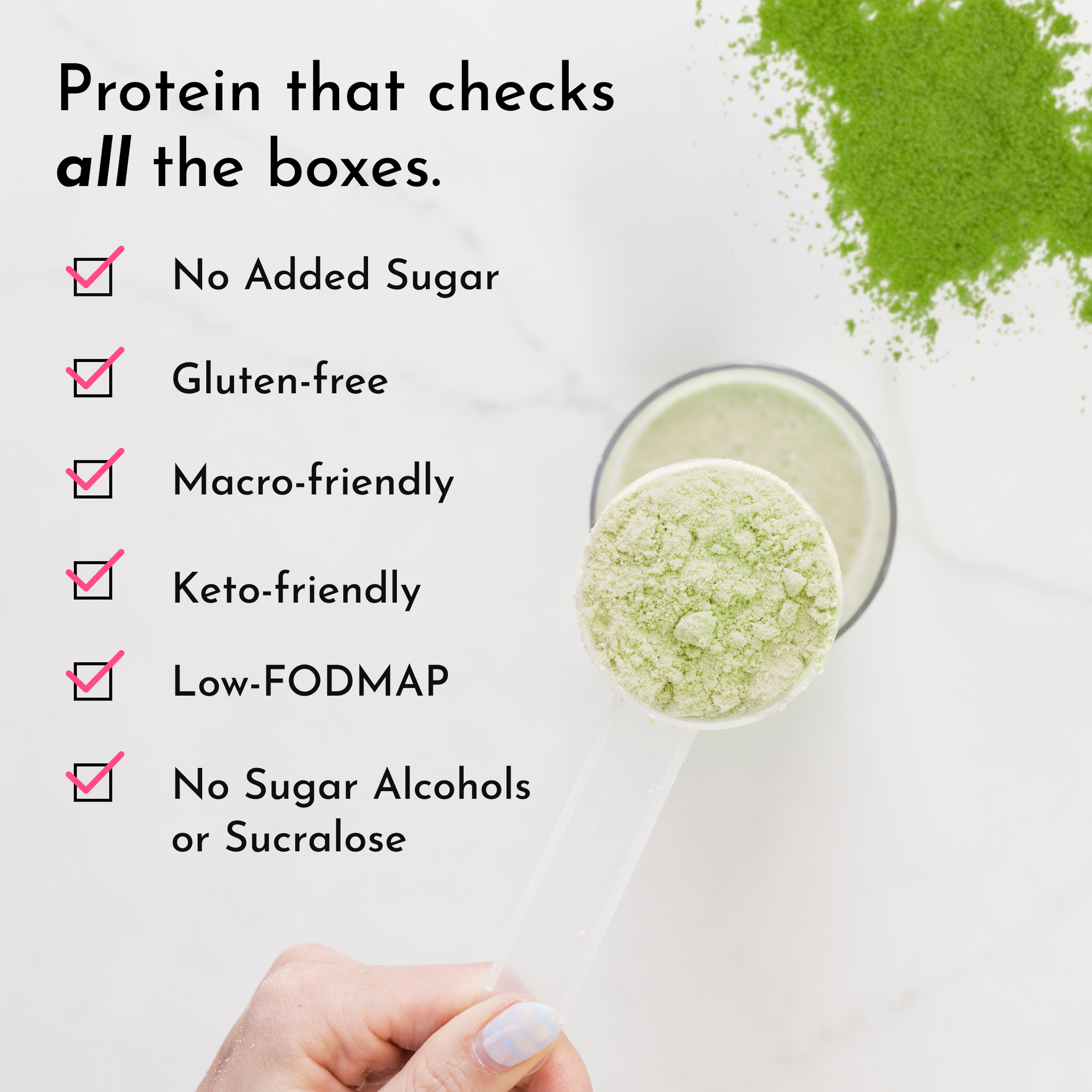 Matcha Mint Protein Powder