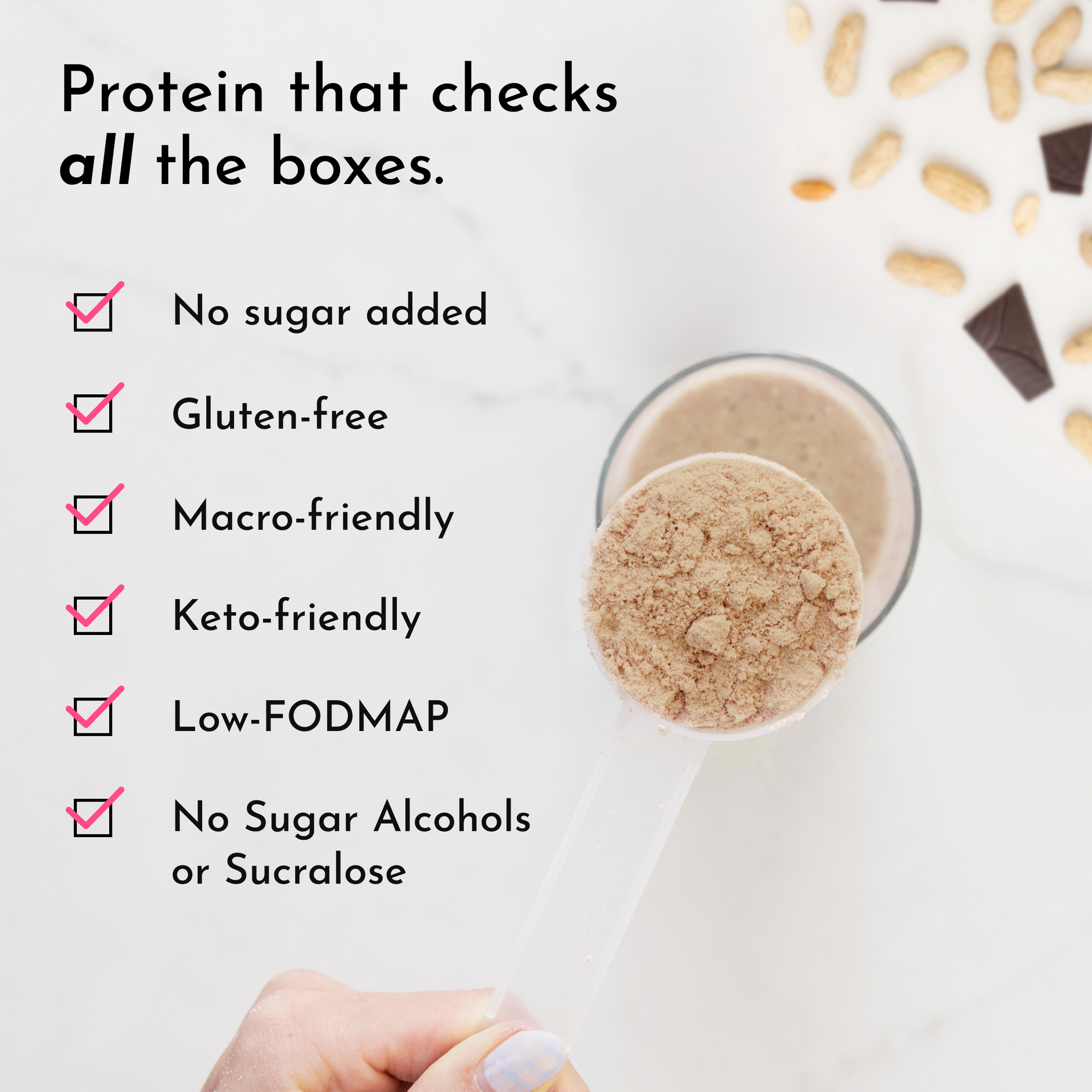 Creamy Peanut Butter Chocolate Protein Powder