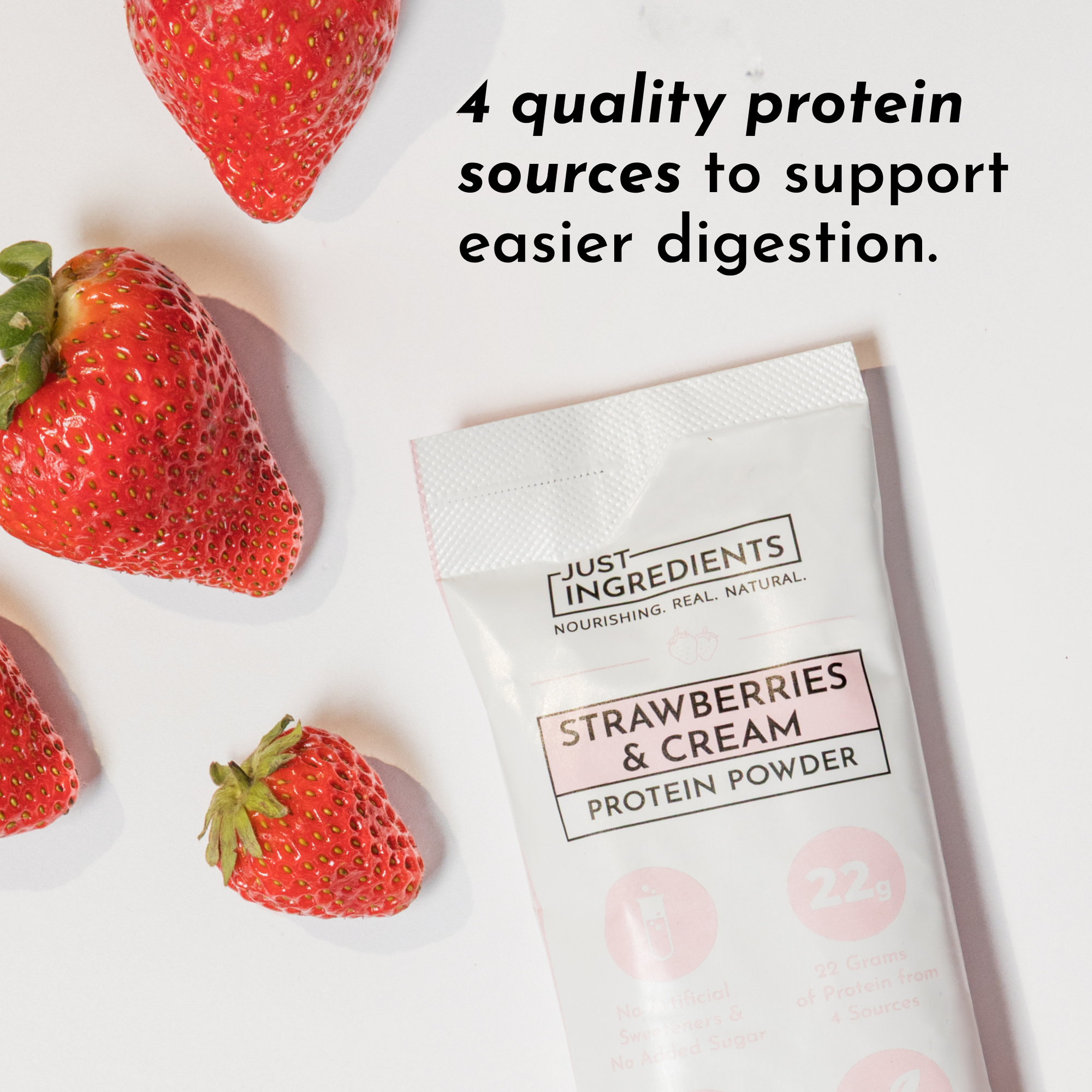 Strawberries &amp; Cream Protein Powder Stick