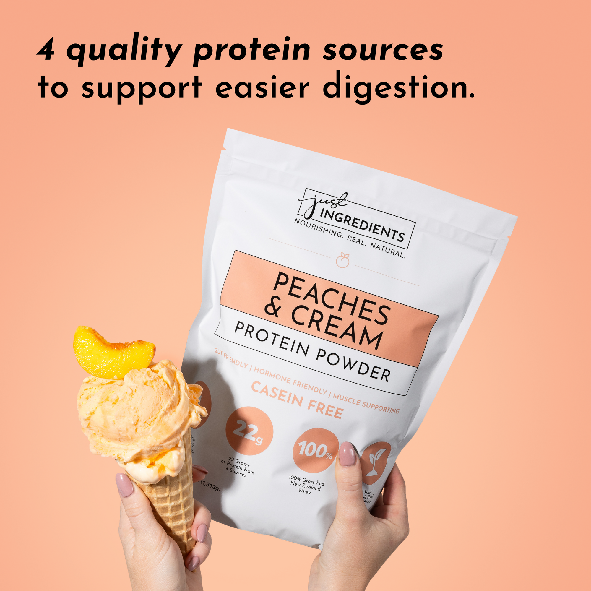 Peaches and Cream Protein Powder