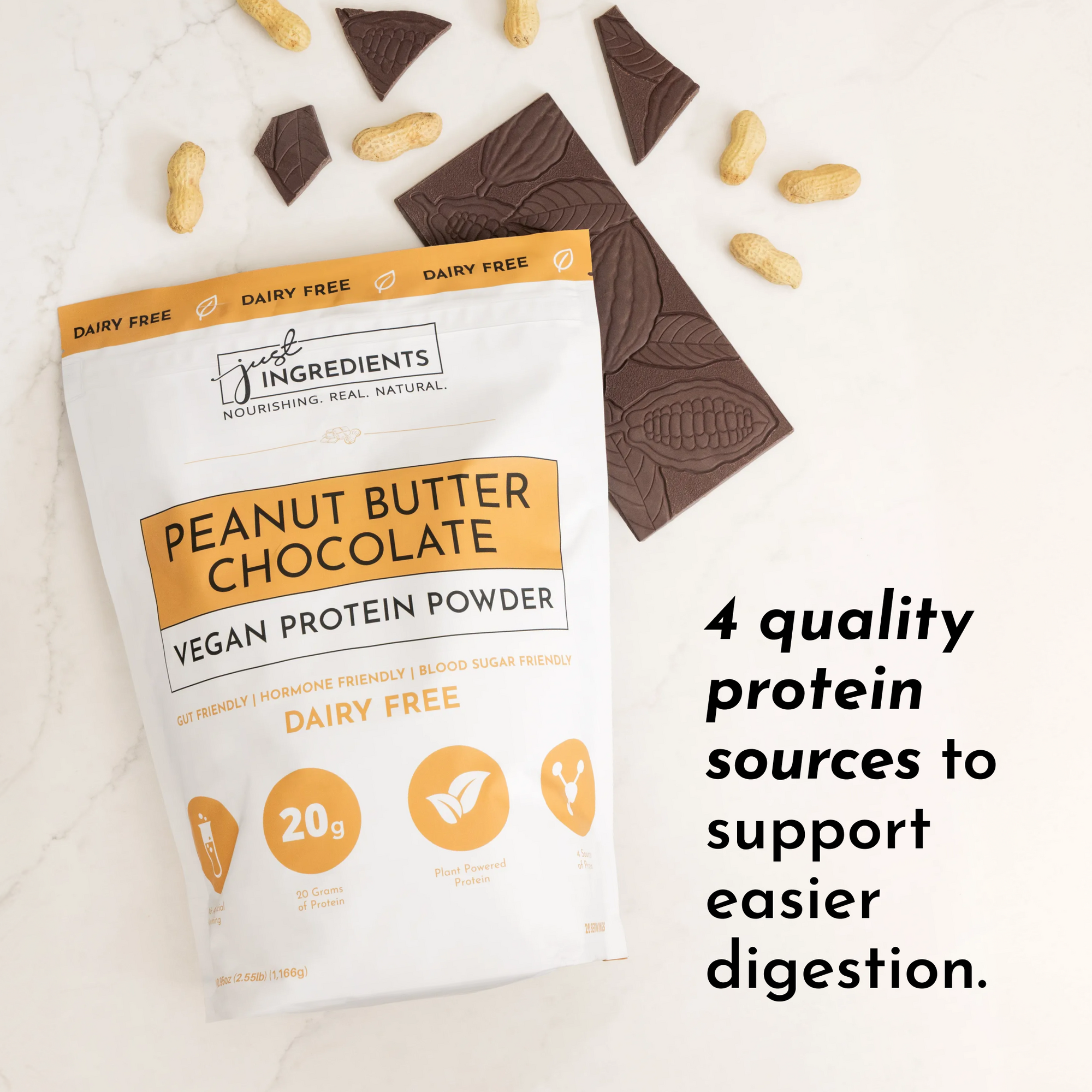Vegan Peanut Butter Chocolate Protein Powder