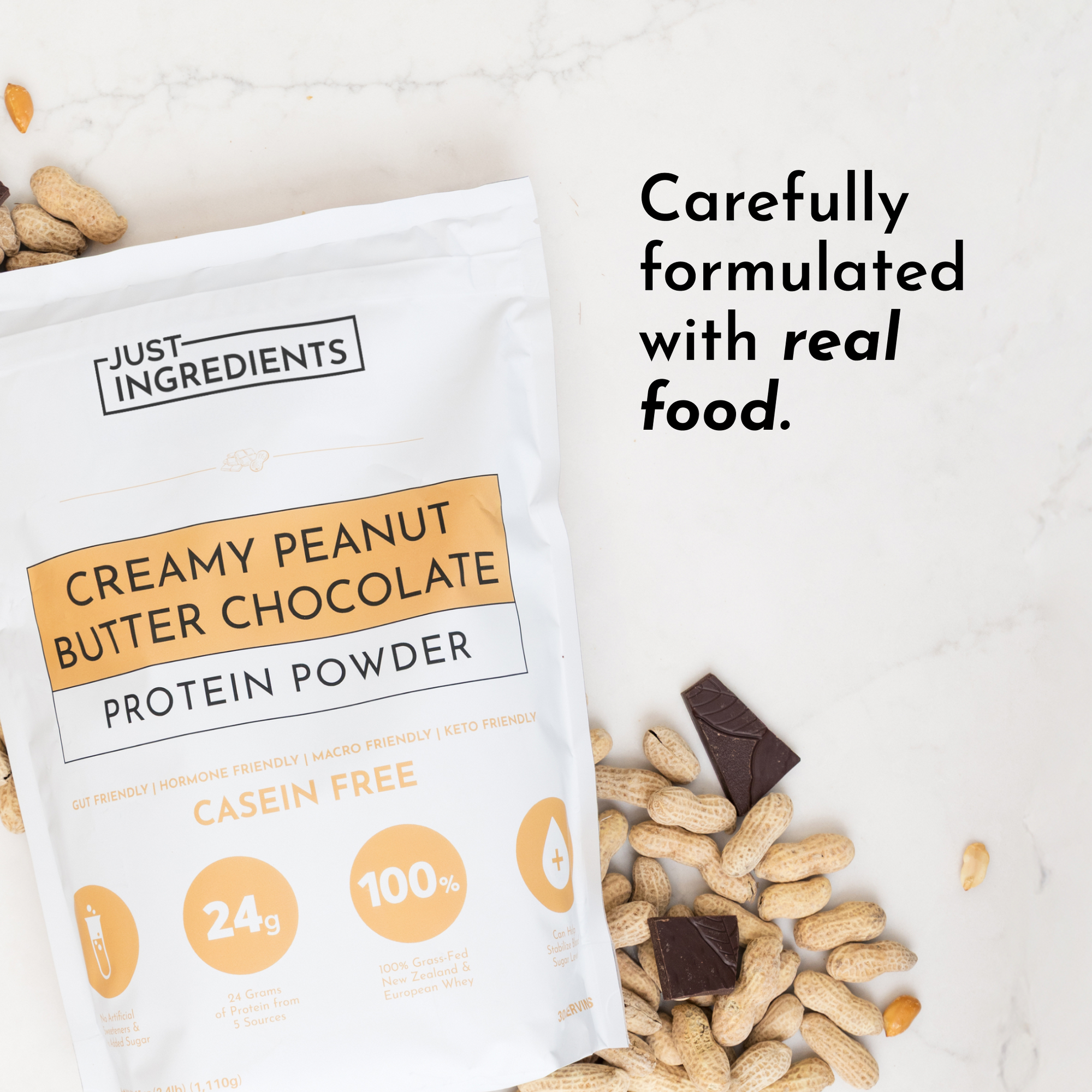 Creamy Peanut Butter Chocolate Protein Powder