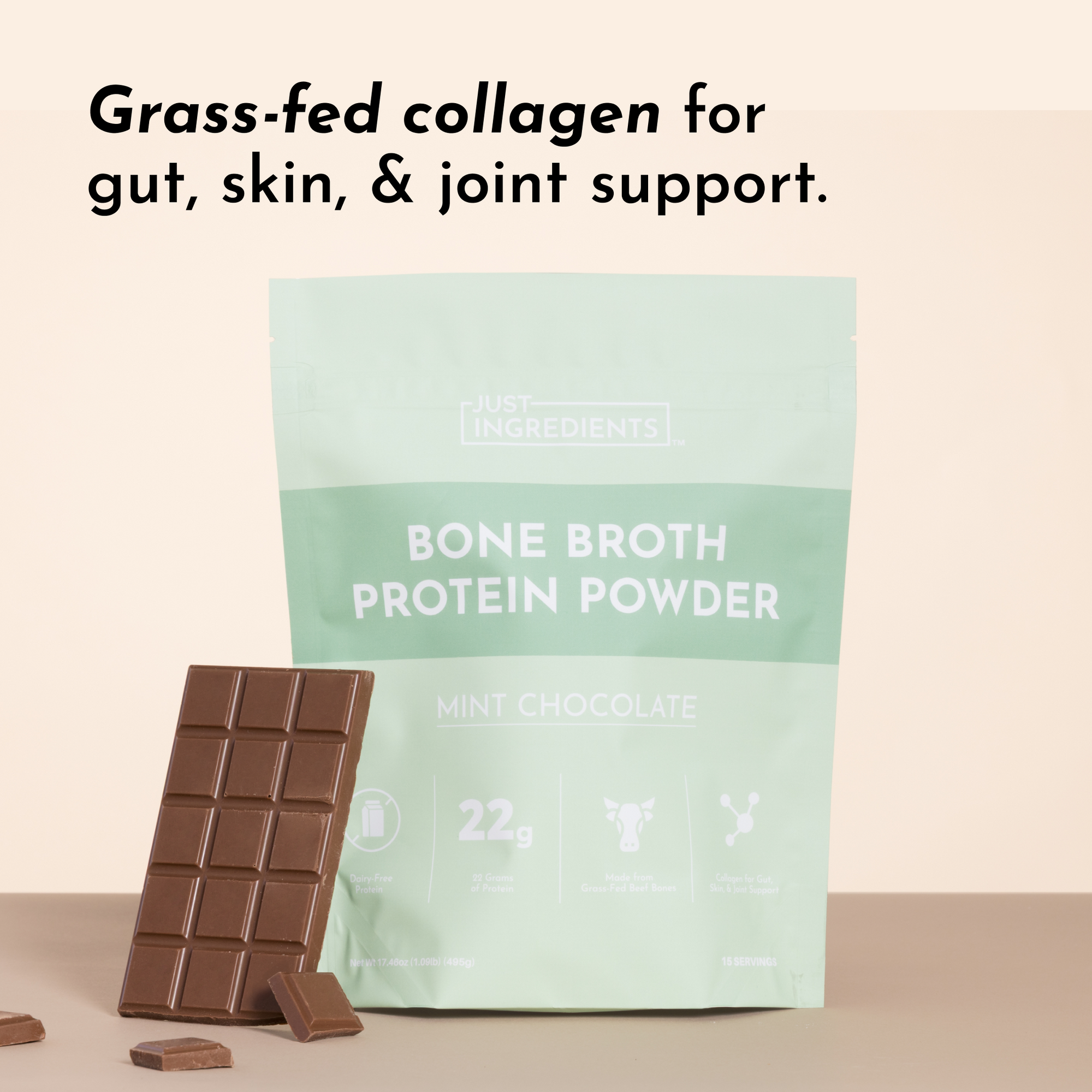 Grass-fed collagen for gut, skin &amp; joint support.