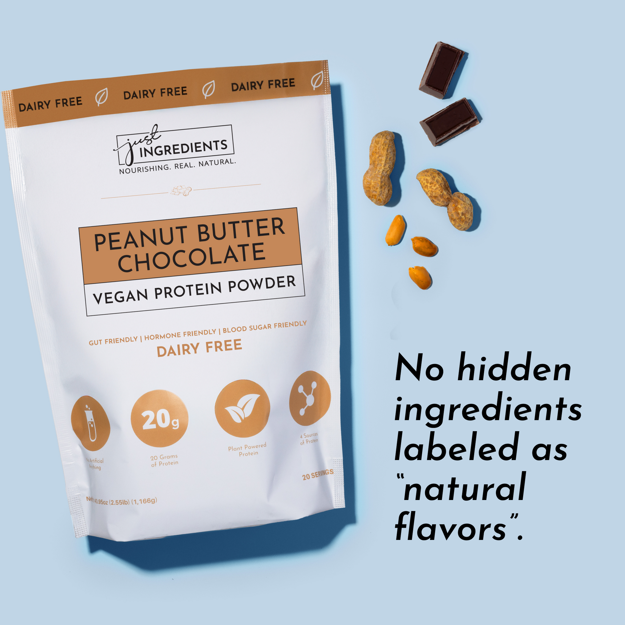Vegan Peanut Butter Chocolate Protein Powder
