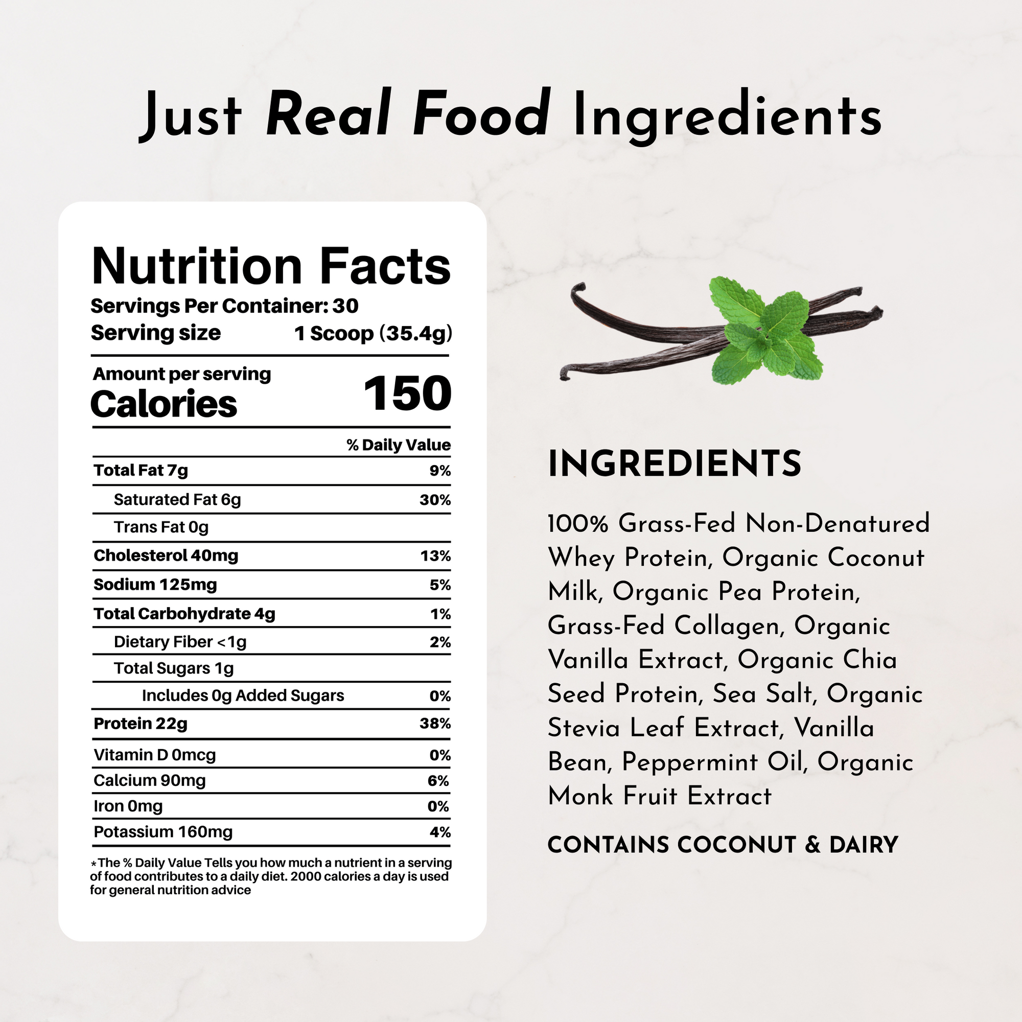 Vanilla Peppermint Protein Powder