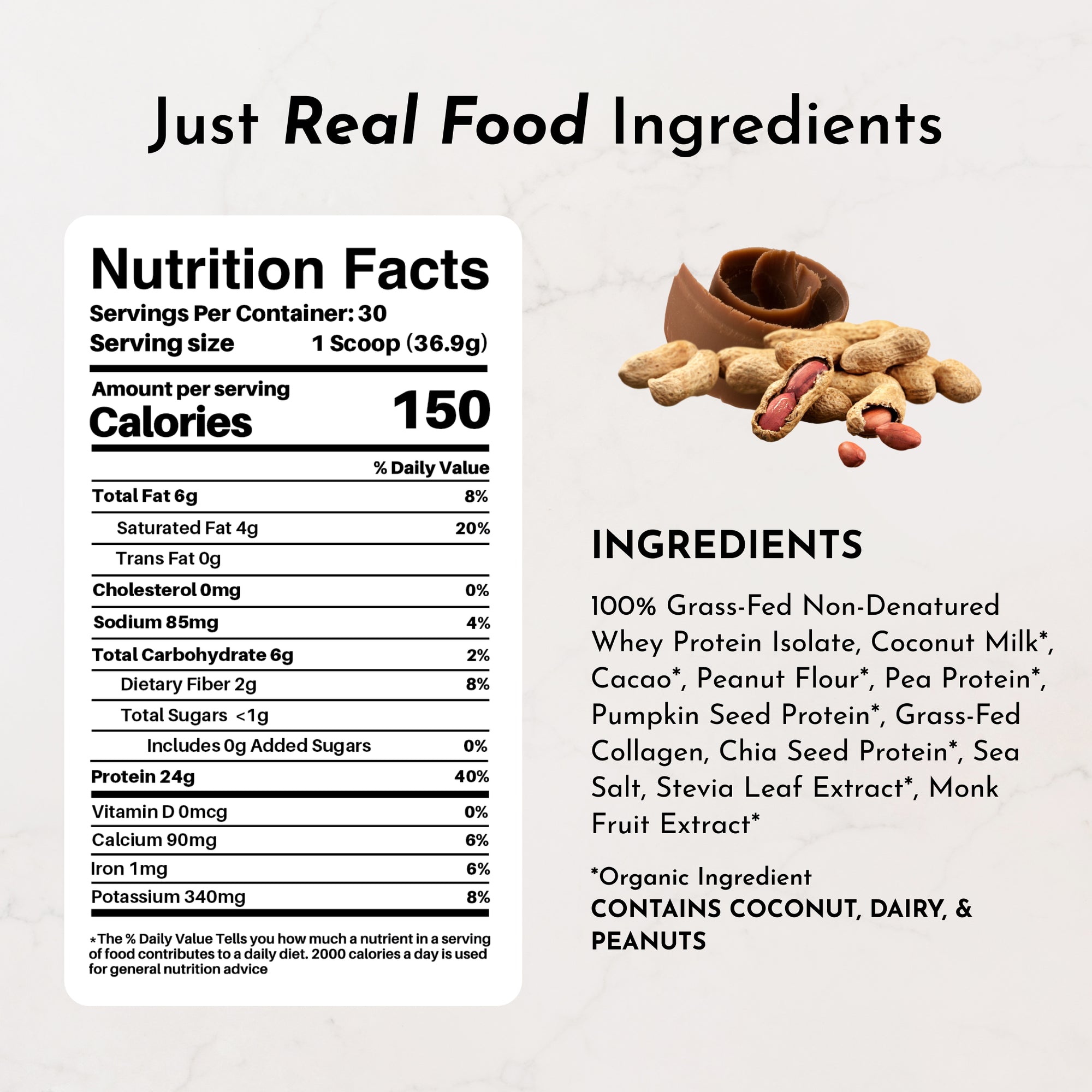 Roasted Peanut Butter Chocolate Protein Powder