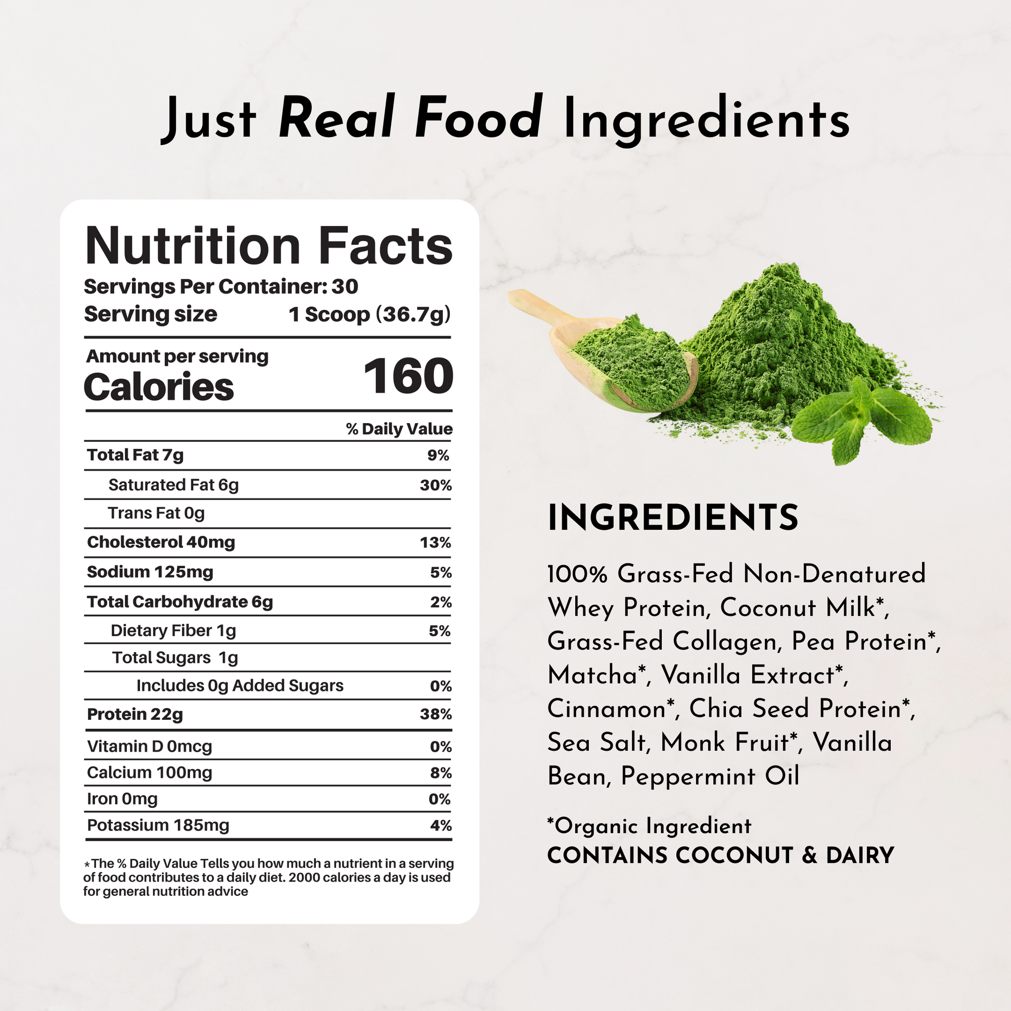 Matcha Mint Protein Powder