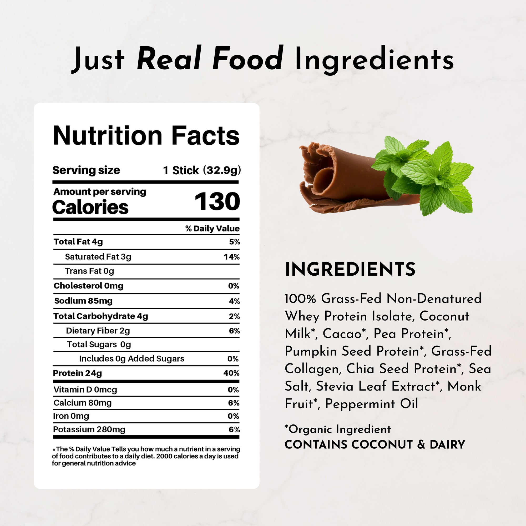 Mint Chocolate Protein Powder Stick