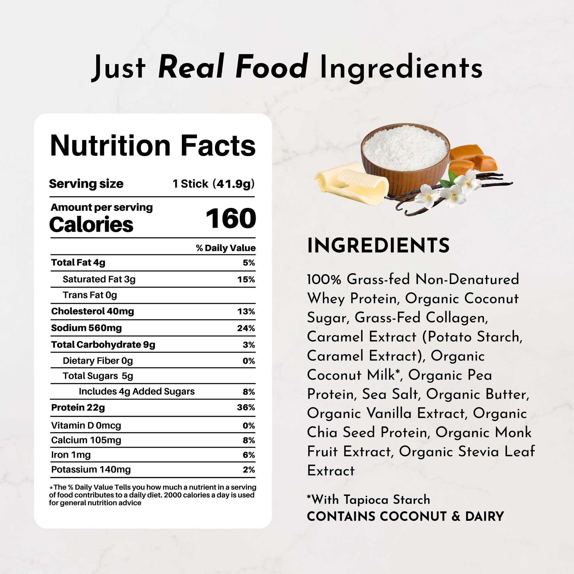 Salted Caramel Protein Powder Stick