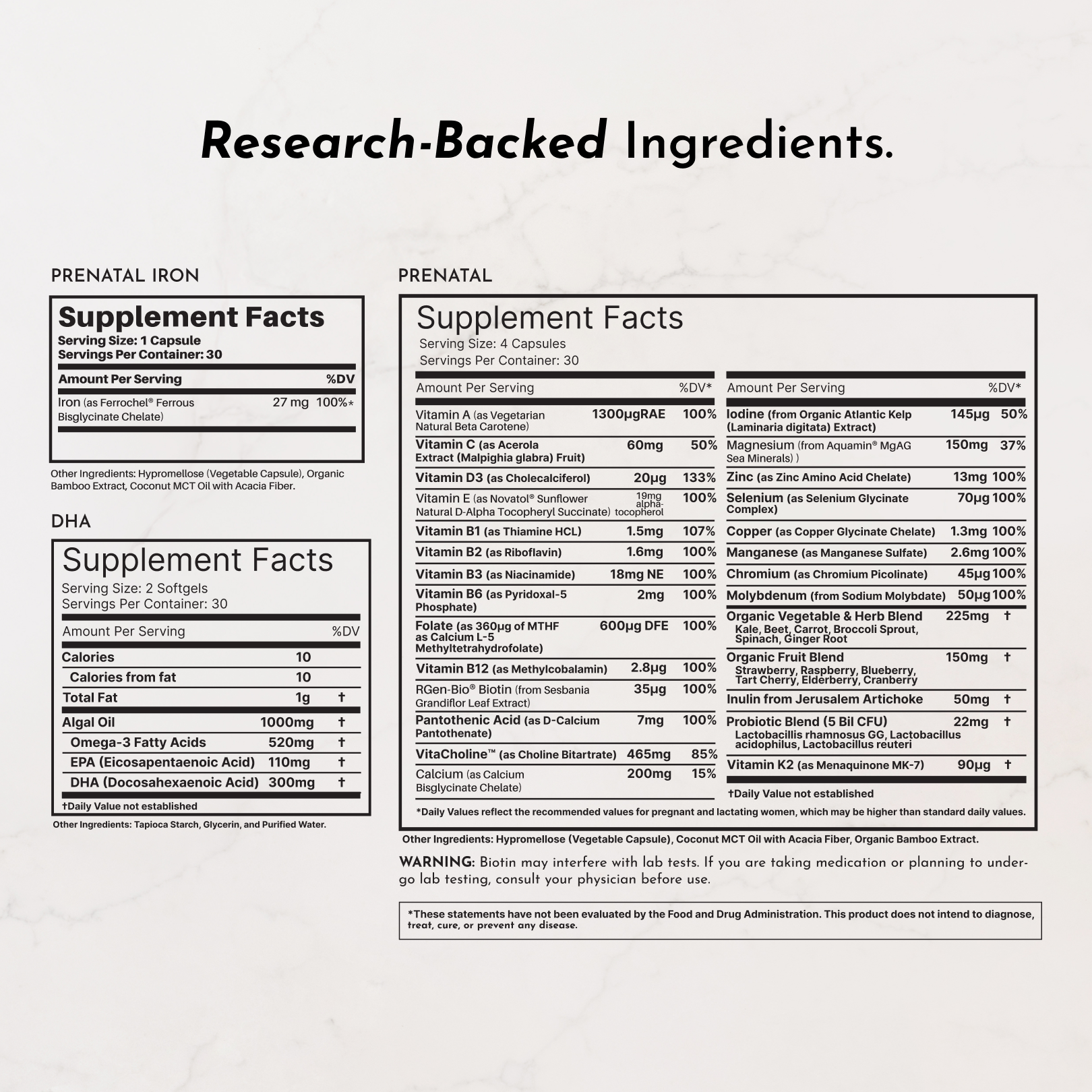 Prenatal &amp; Postnatal + DHA + Iron