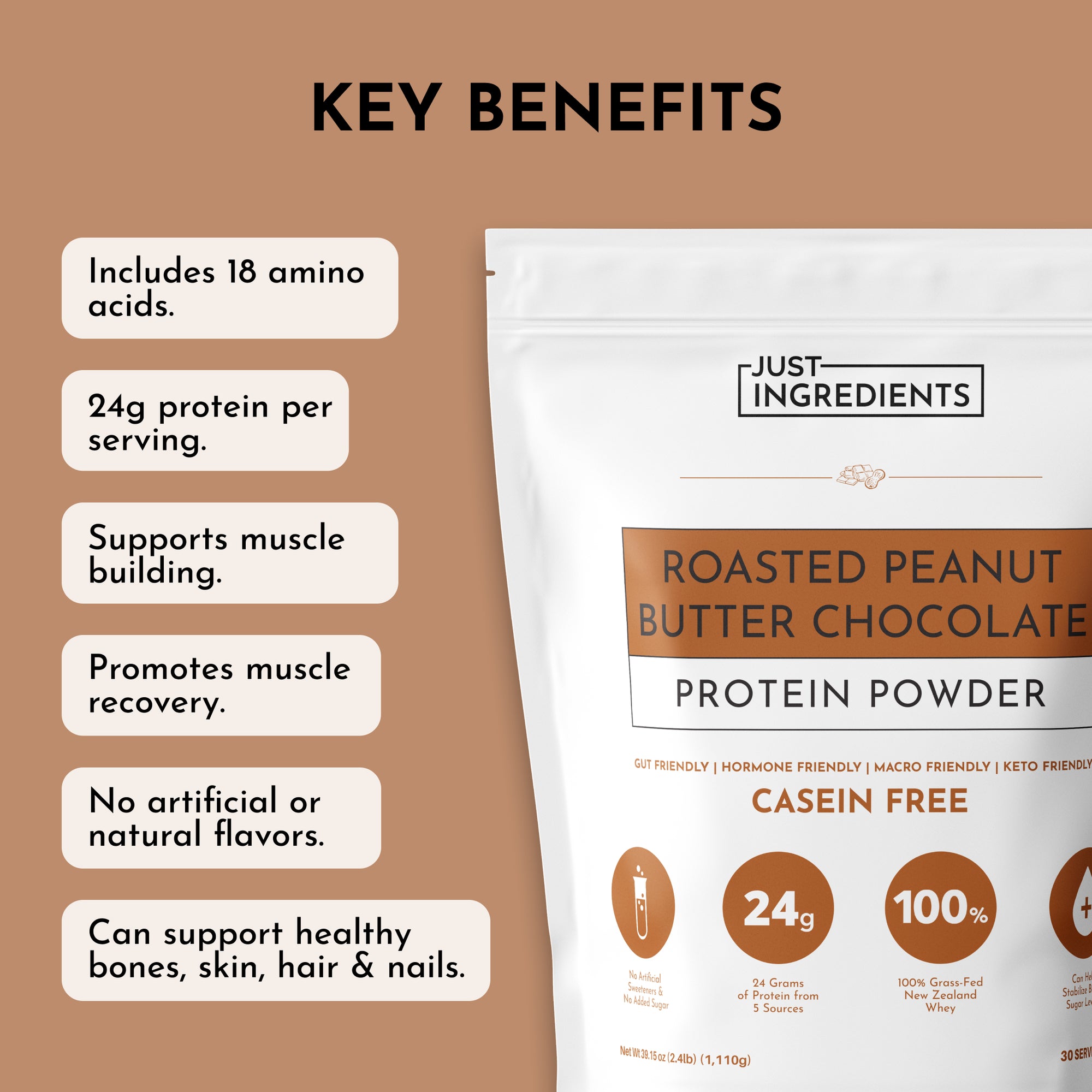 Roasted Peanut Butter Chocolate Protein Powder