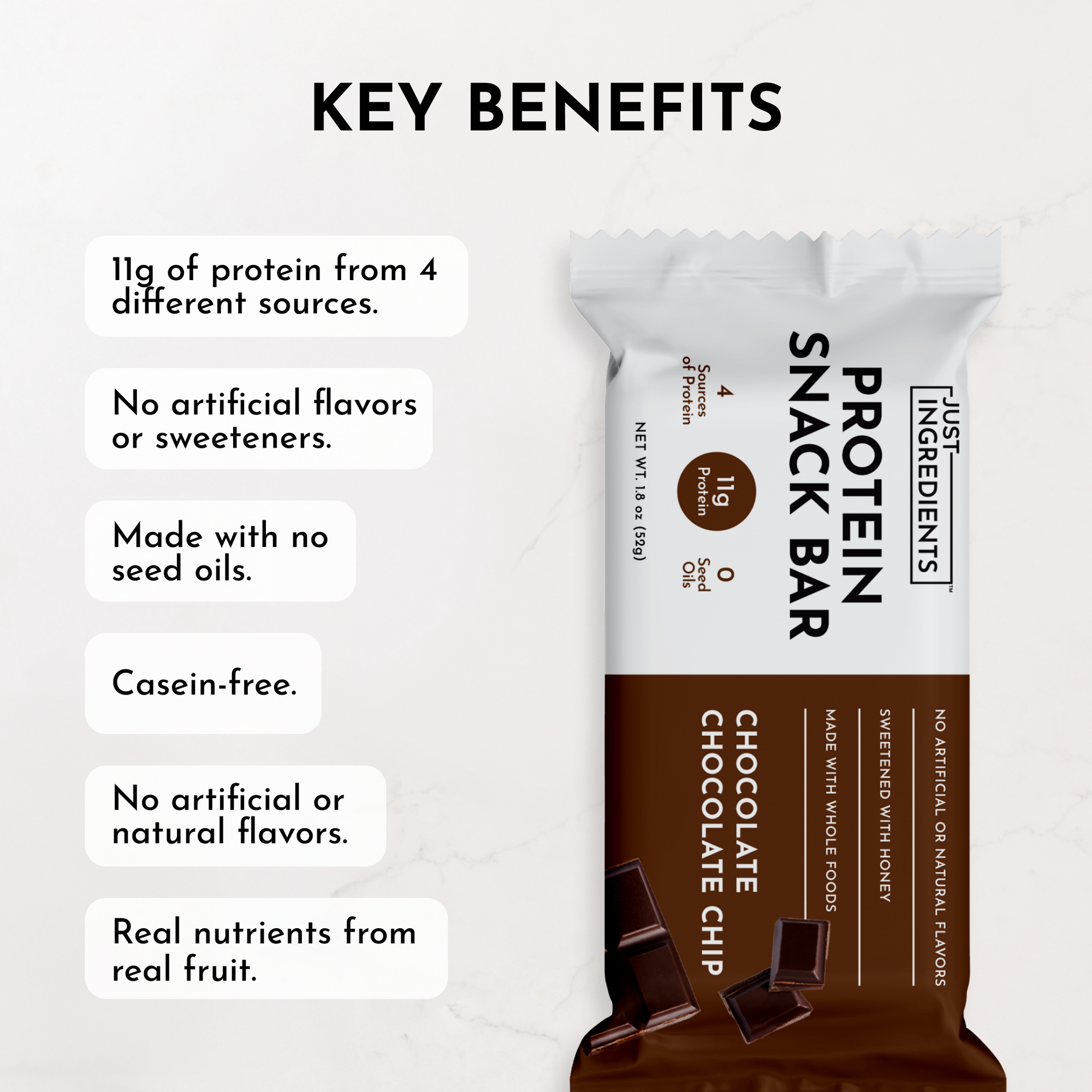 Chocolate Chocolate Chip Protein Snack Bars (Box of 12)