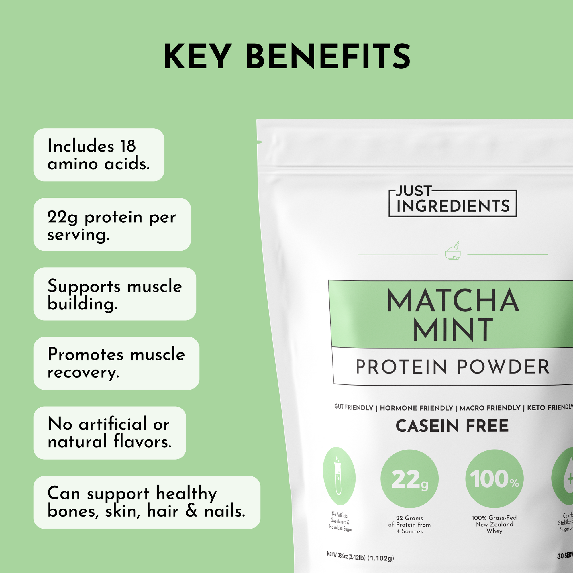 Matcha Mint Protein Powder