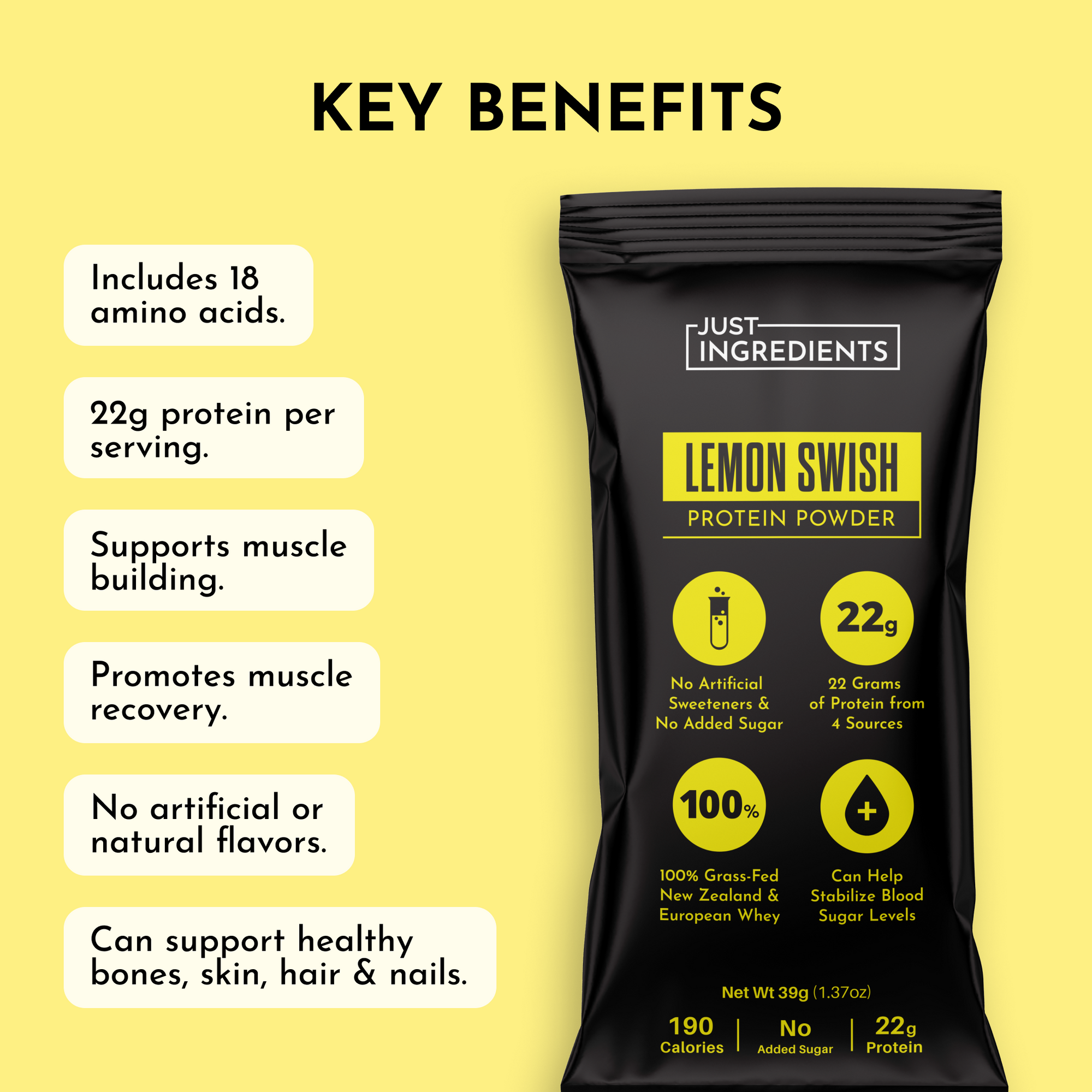 Lemon Swish Protein Powder Stick