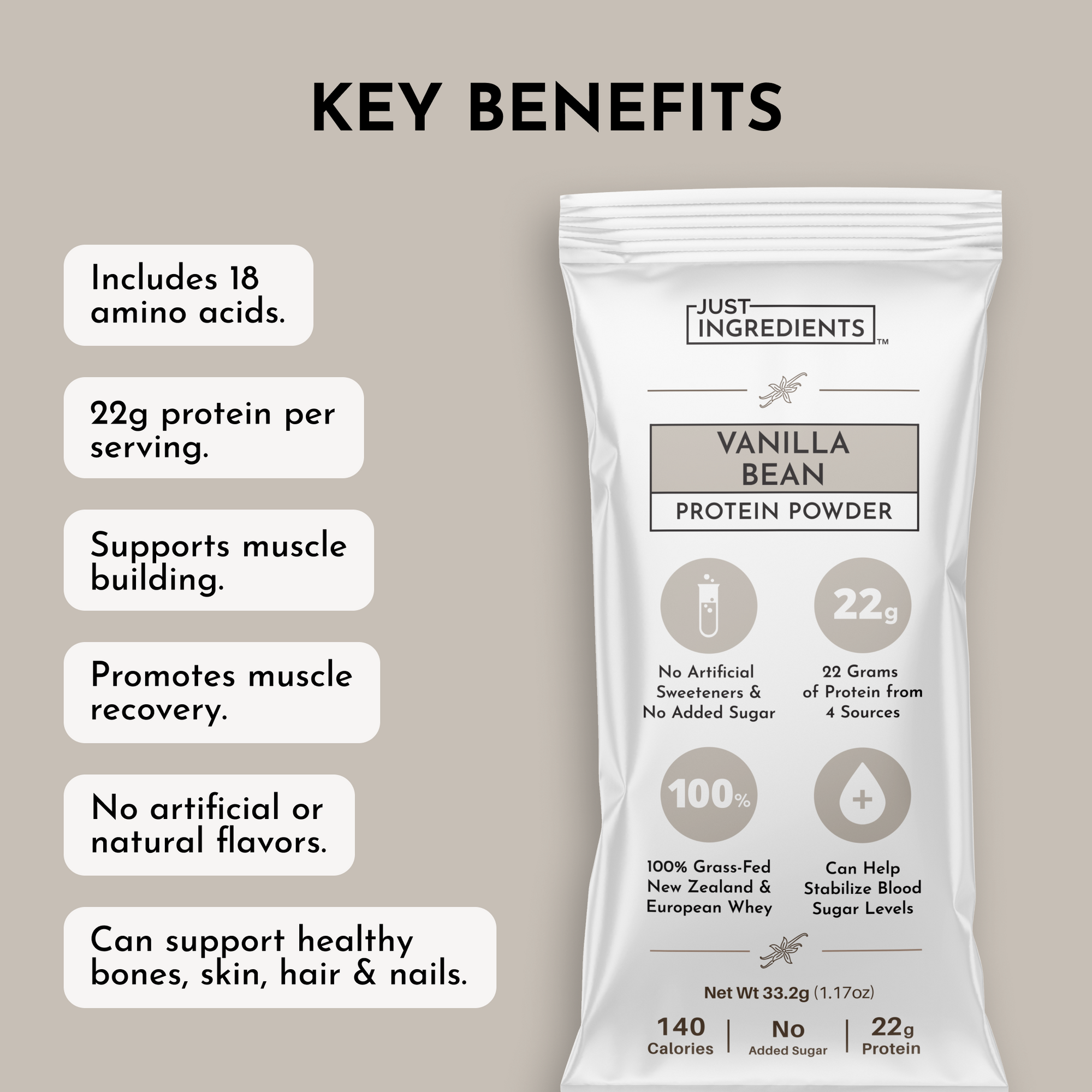 Vanilla Bean Protein Powder Stick