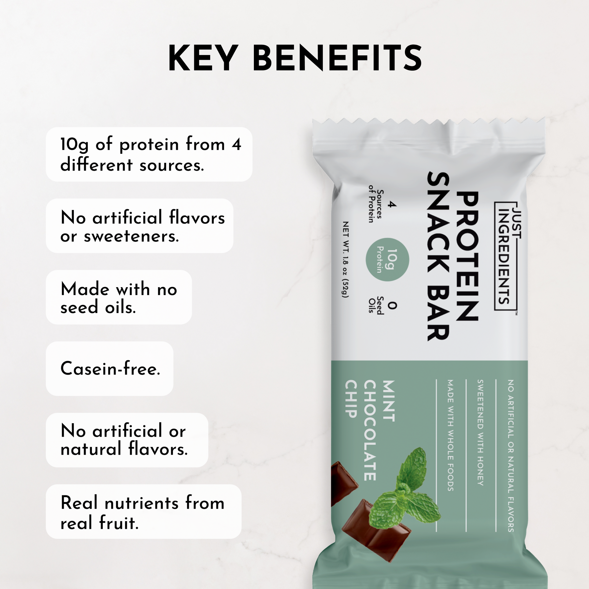 Mint Chocolate Protein Snack Bar (Box of 12) - Restocking December 10th