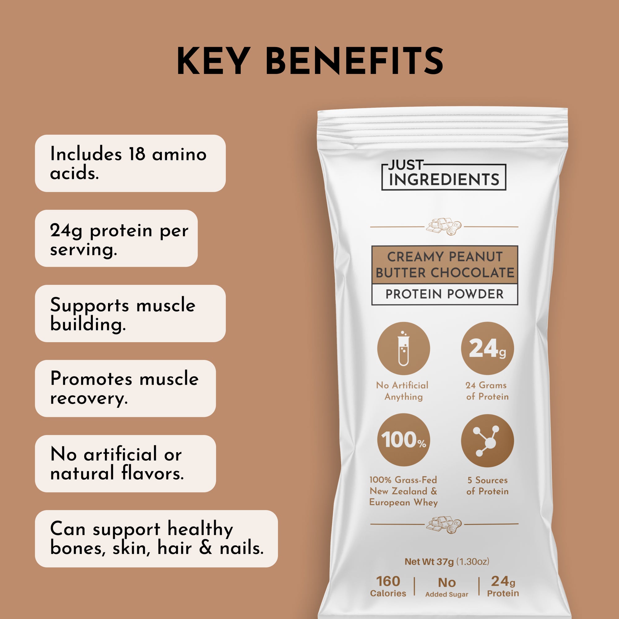 Roasted Peanut Butter Chocolate Protein Powder Stick