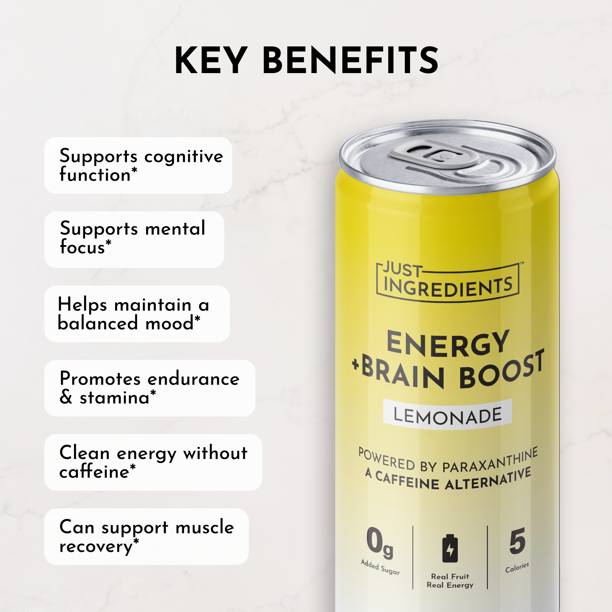 Energy + Brain Boost Lemonade - 8 Pack