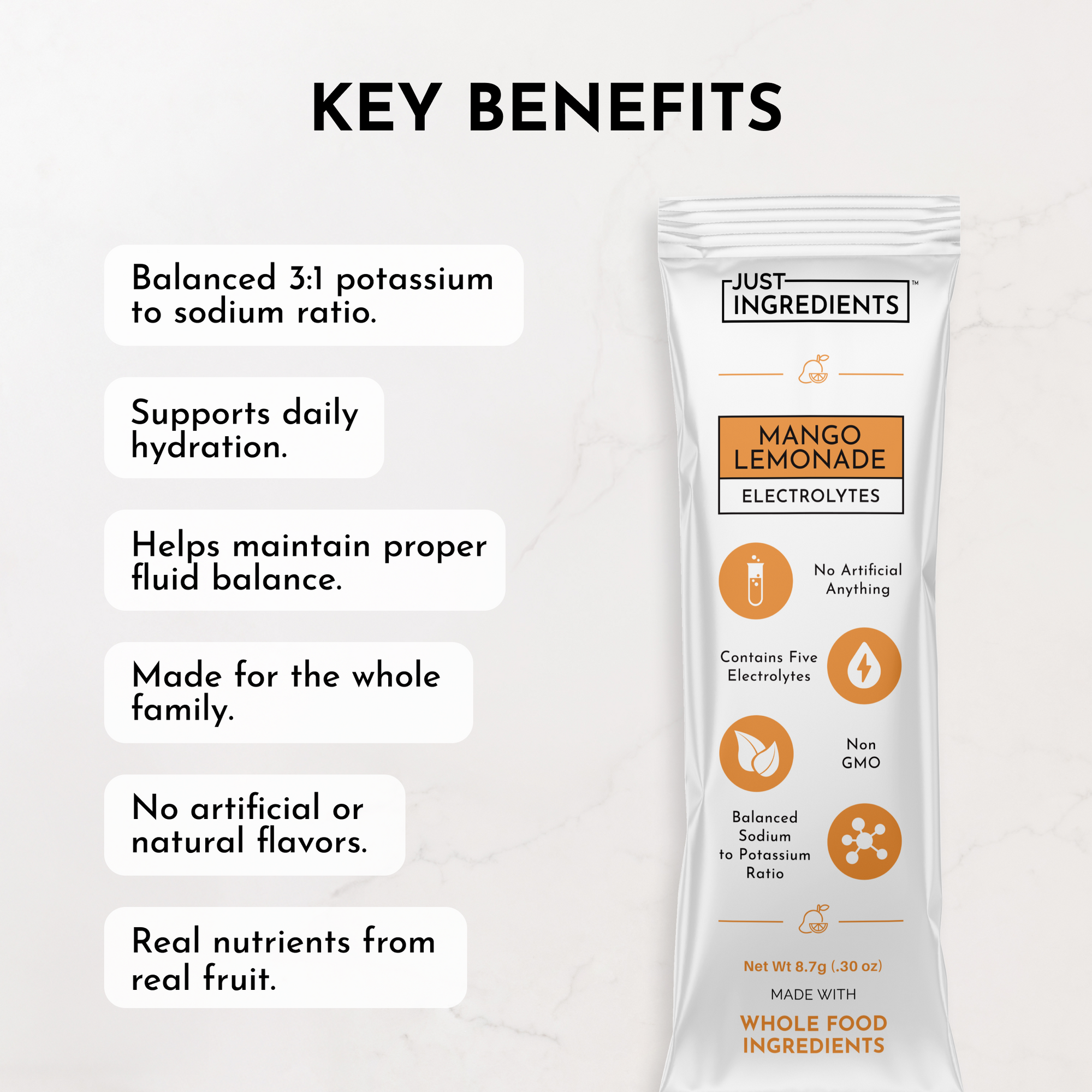 Mango Lemonade Electrolytes Stick