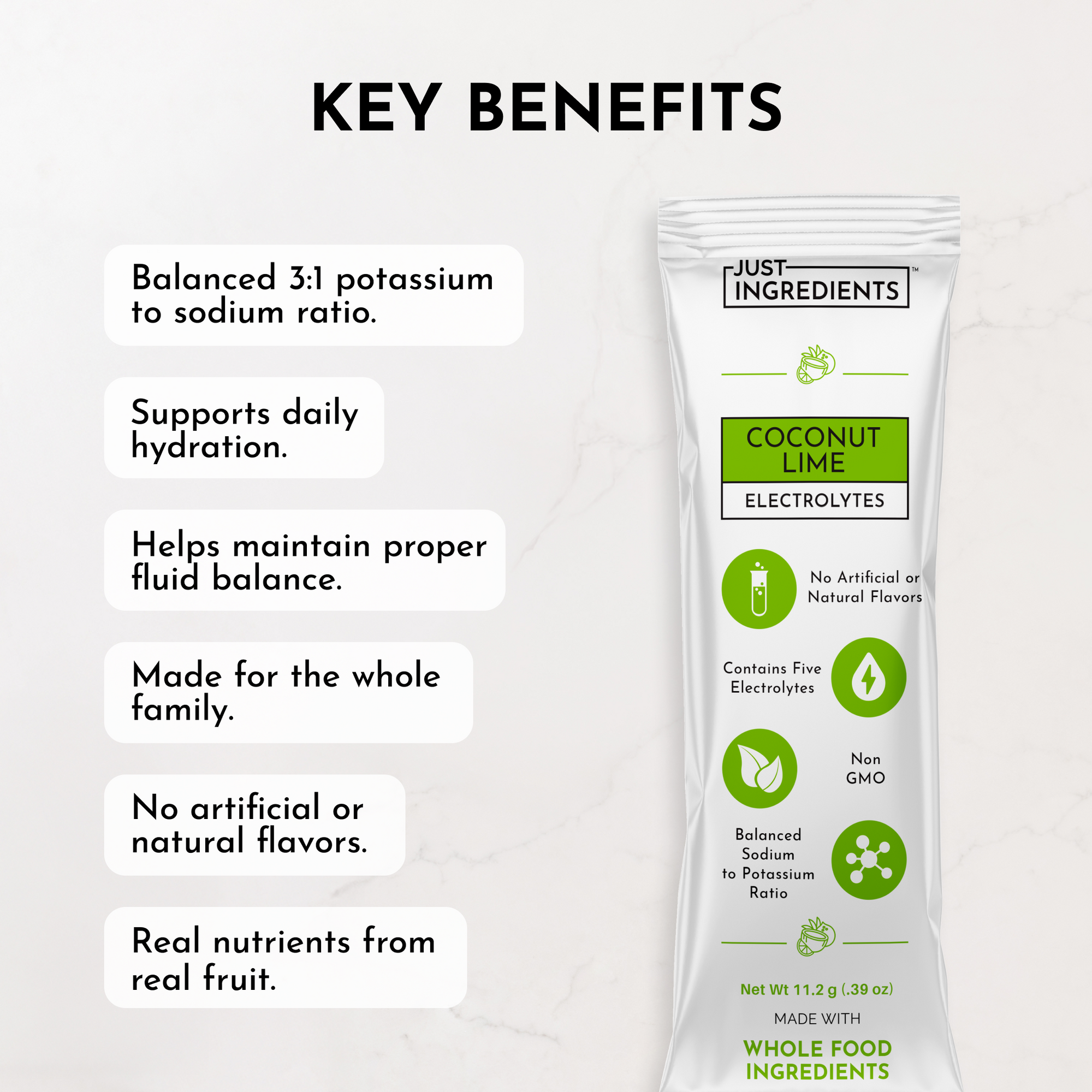 Coconut Lime Electrolytes Stick