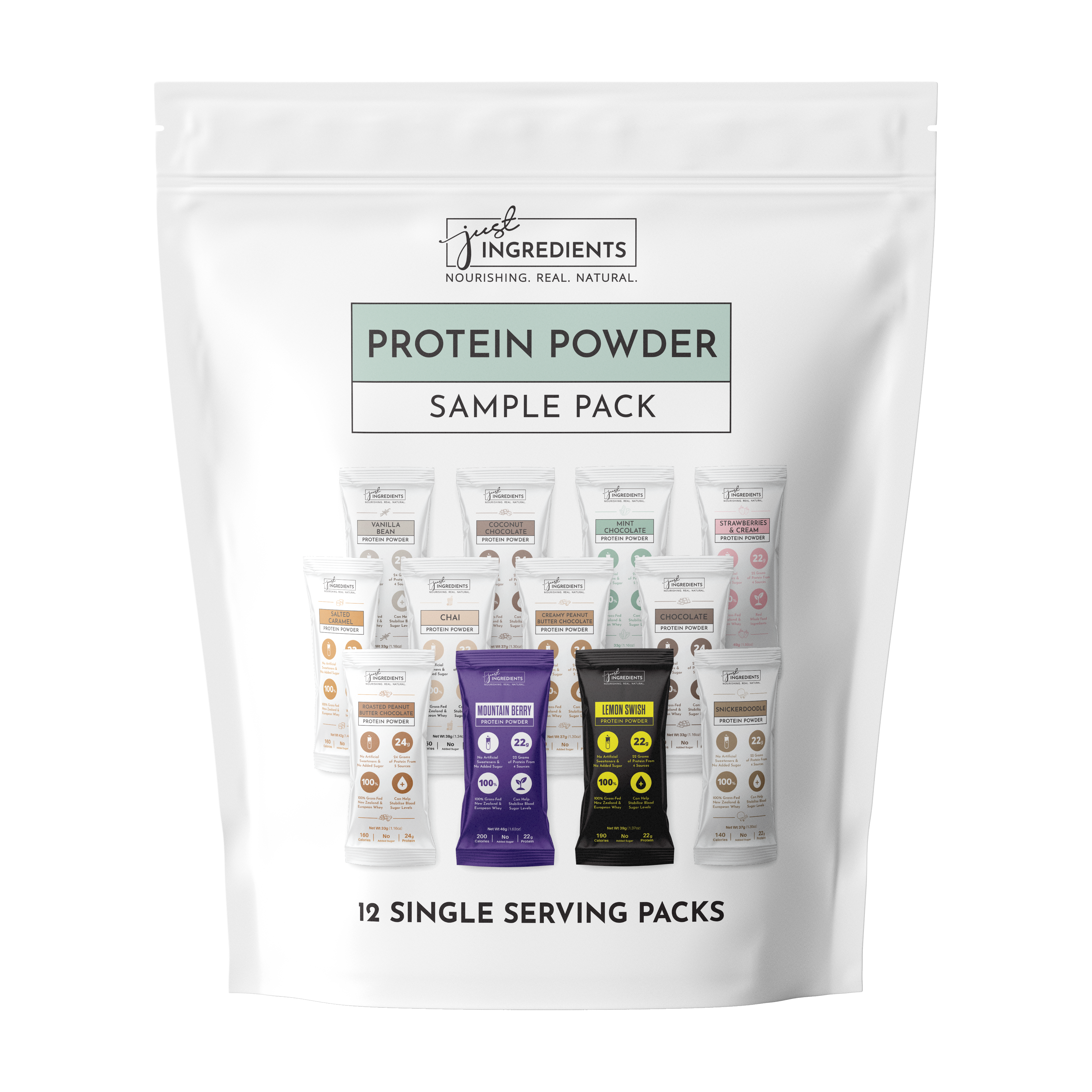 Protein Powder Sample Pack - 12 Flavors