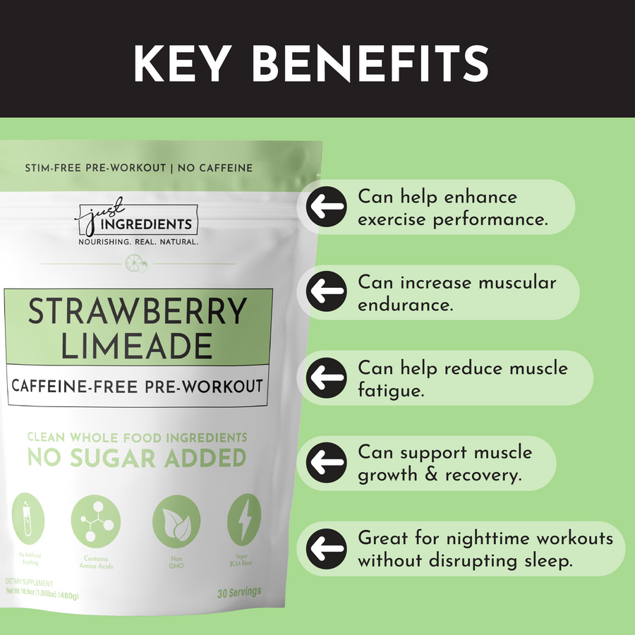 Caffeine-Free Strawberry Limeade Pre-Workout