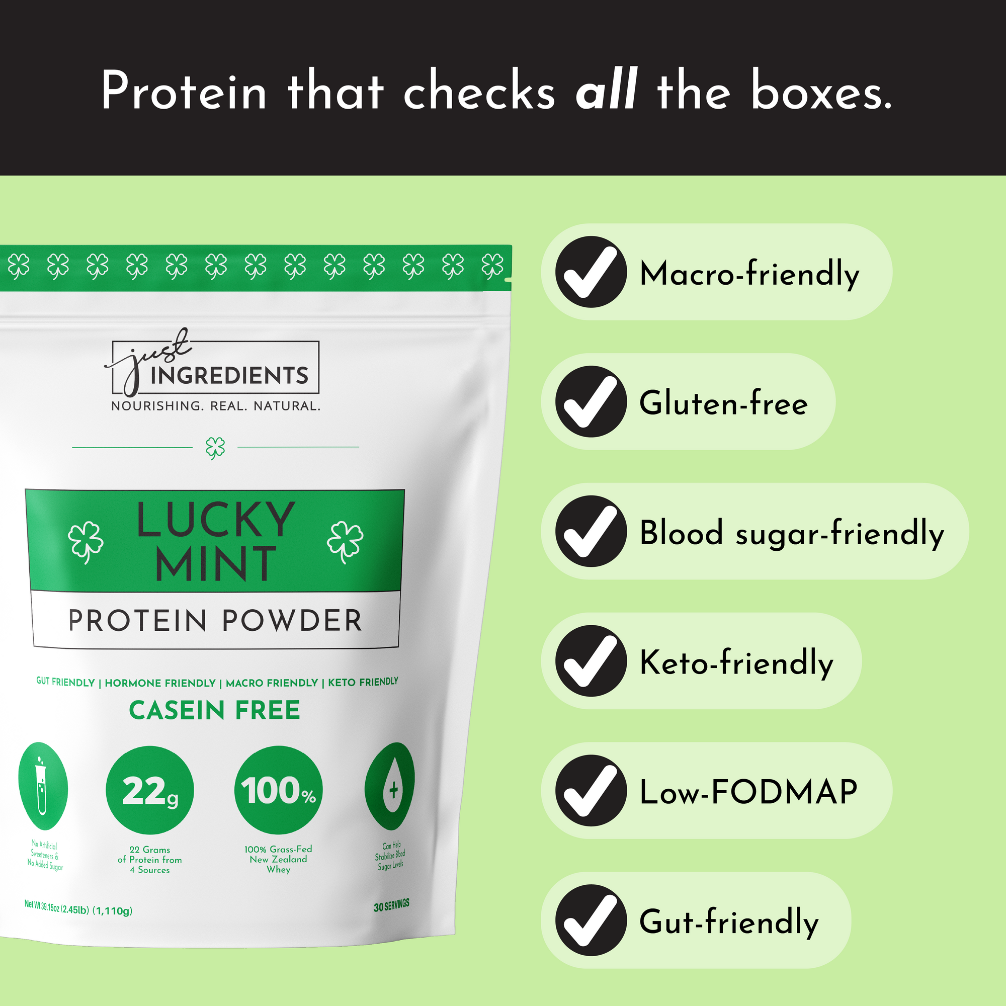 Lucky Mint Protein Powder