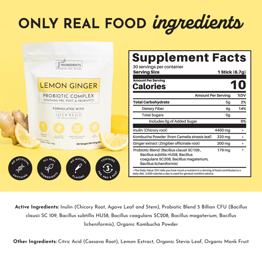 Lemon Ginger 3-In-1 Probiotic Complex