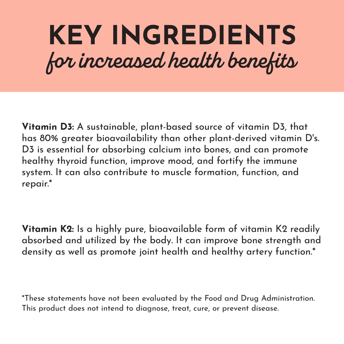 Vitamin D3 and K2