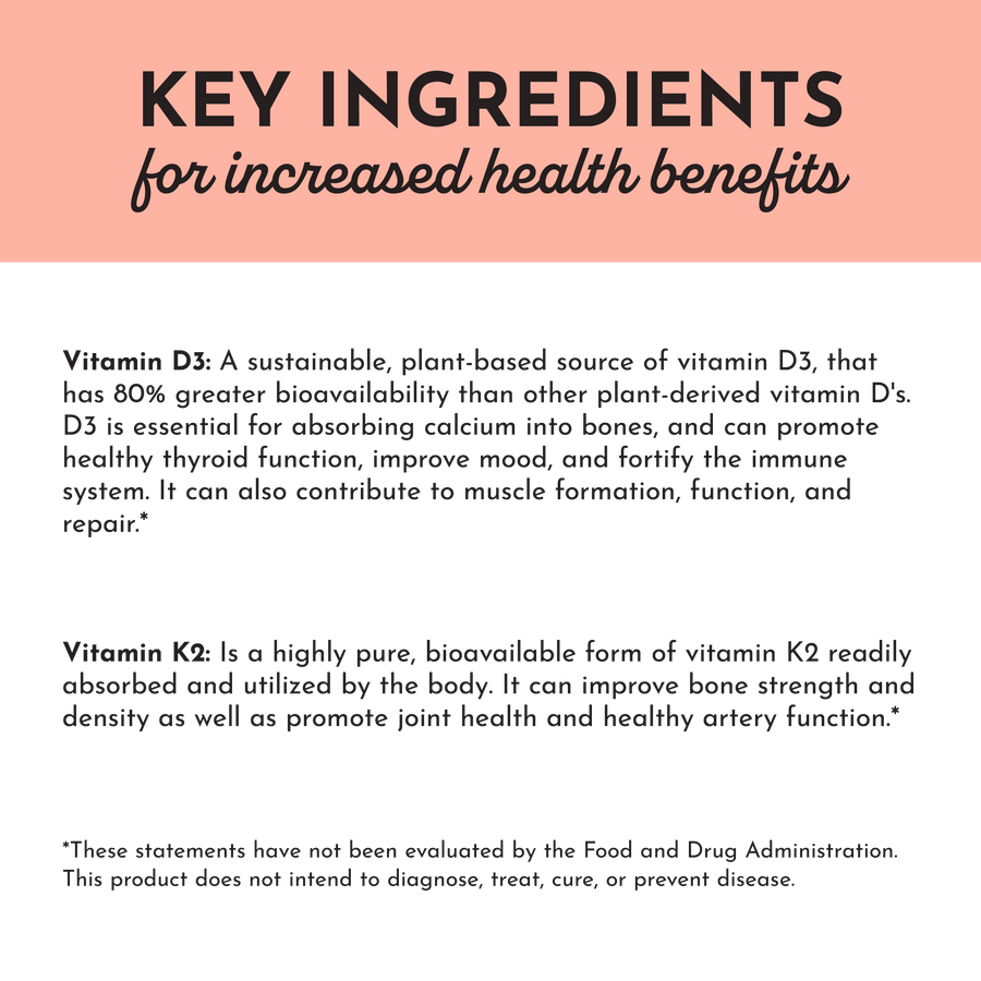 Vitamin D3 and K2