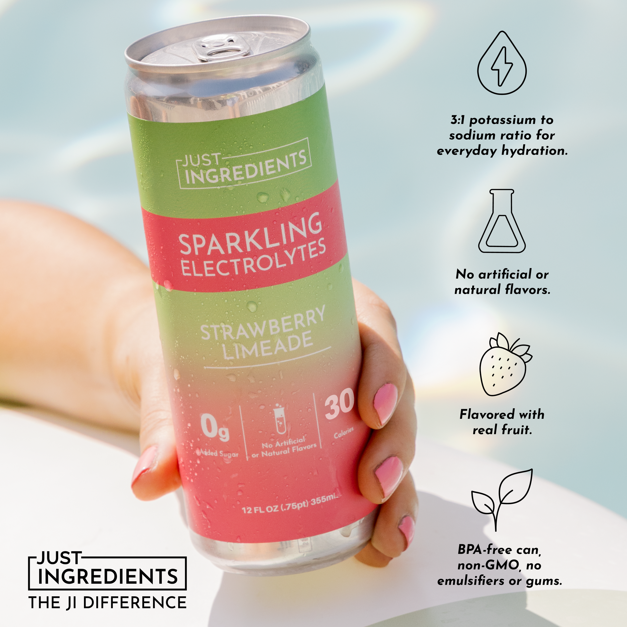 Strawberry Limeade Sparkling Electrolytes (8 pack)