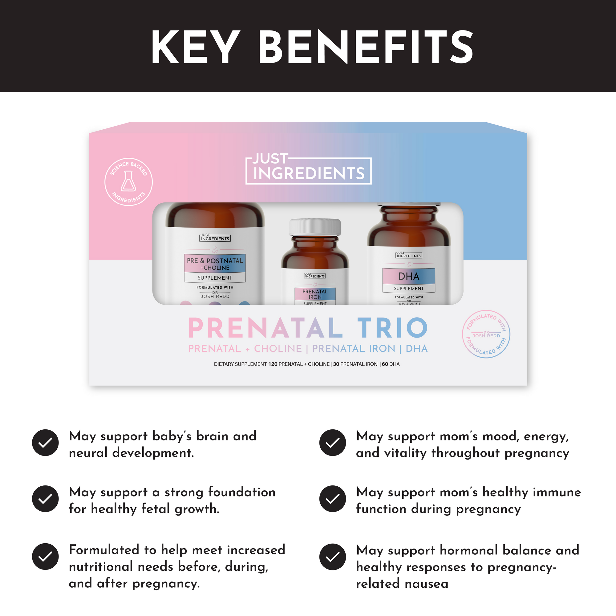 Prenatal &amp; Postnatal + DHA + Iron (Gift Box)