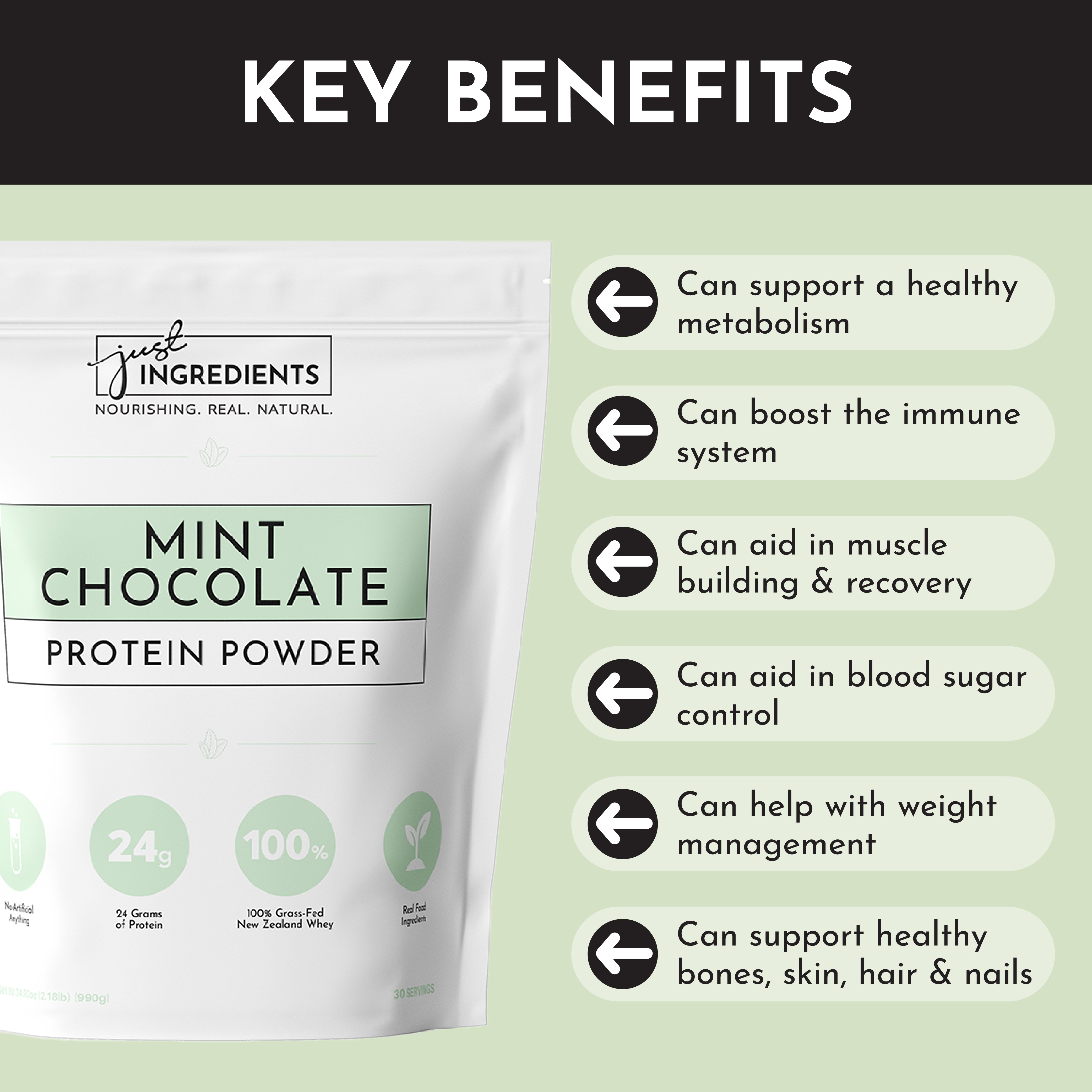 Mint Chocolate Protein Powder Just Ingredients
