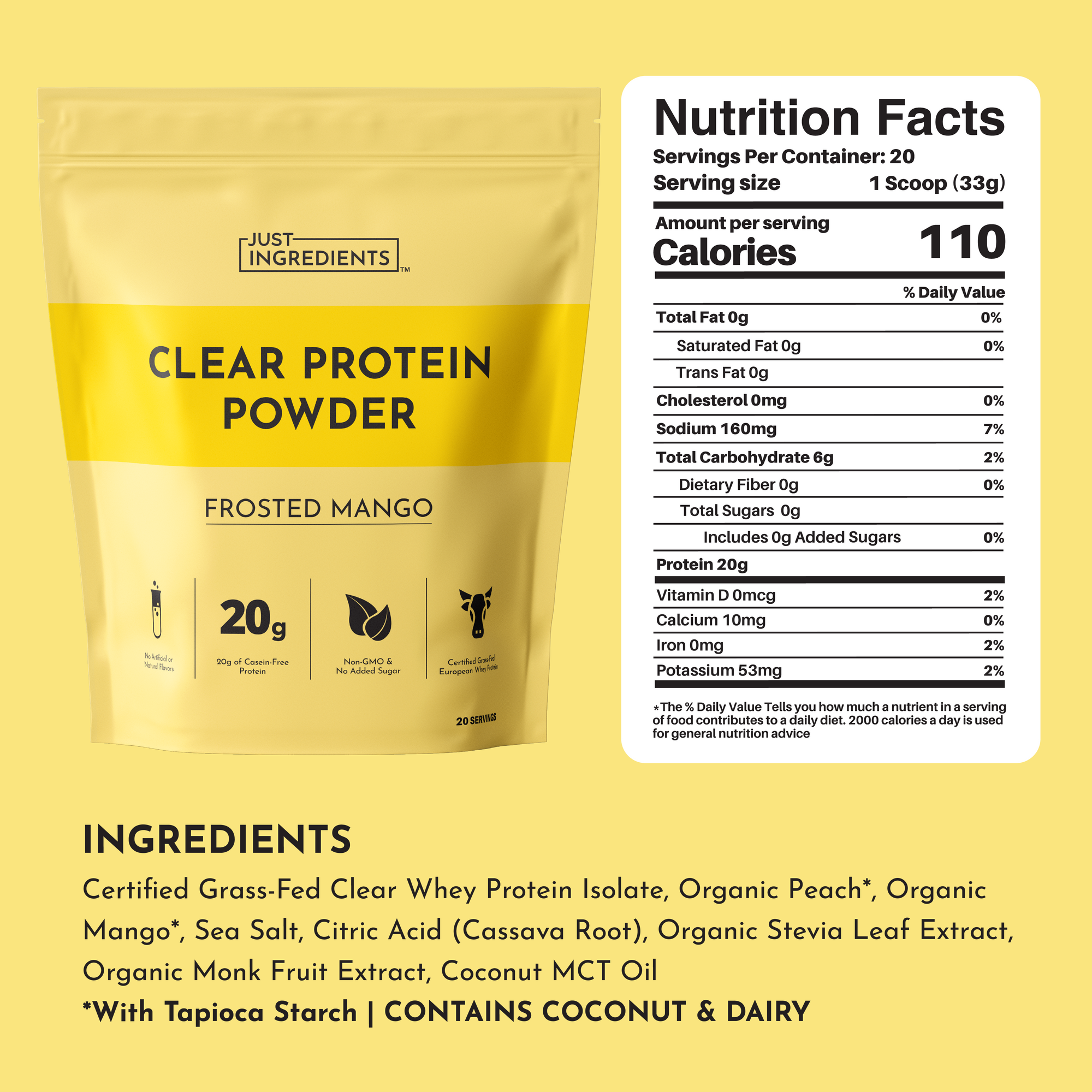 Frosted Mango Clear Protein Powder