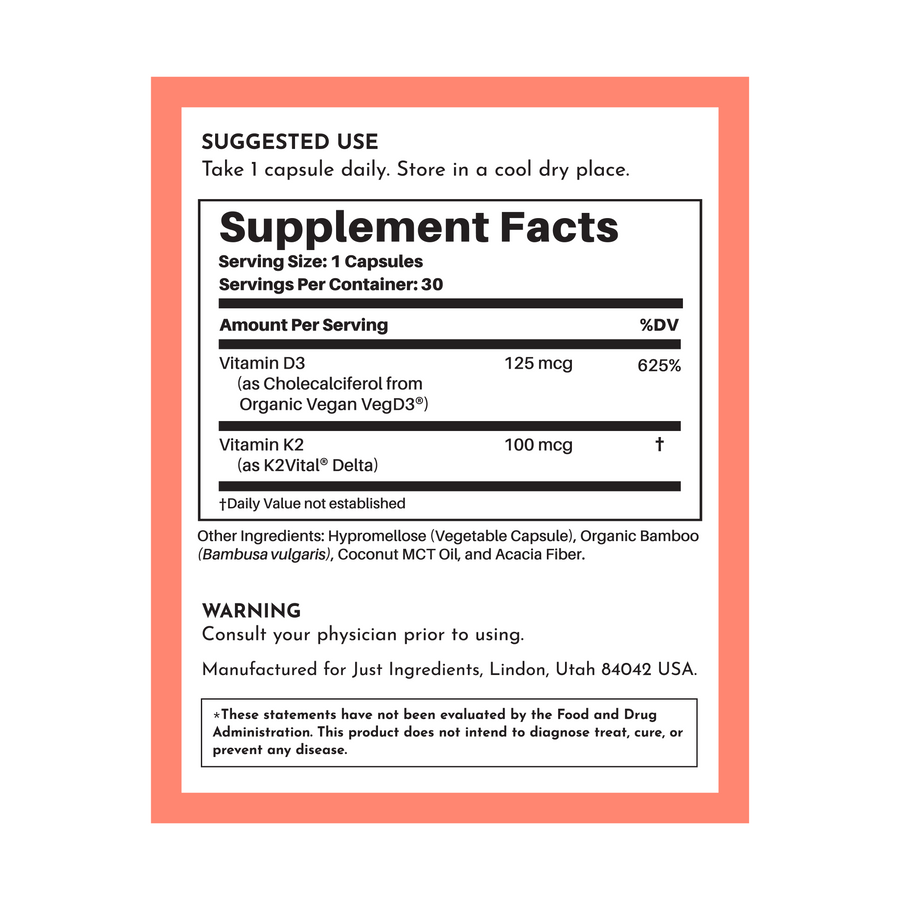 Vitamin D3 and K2