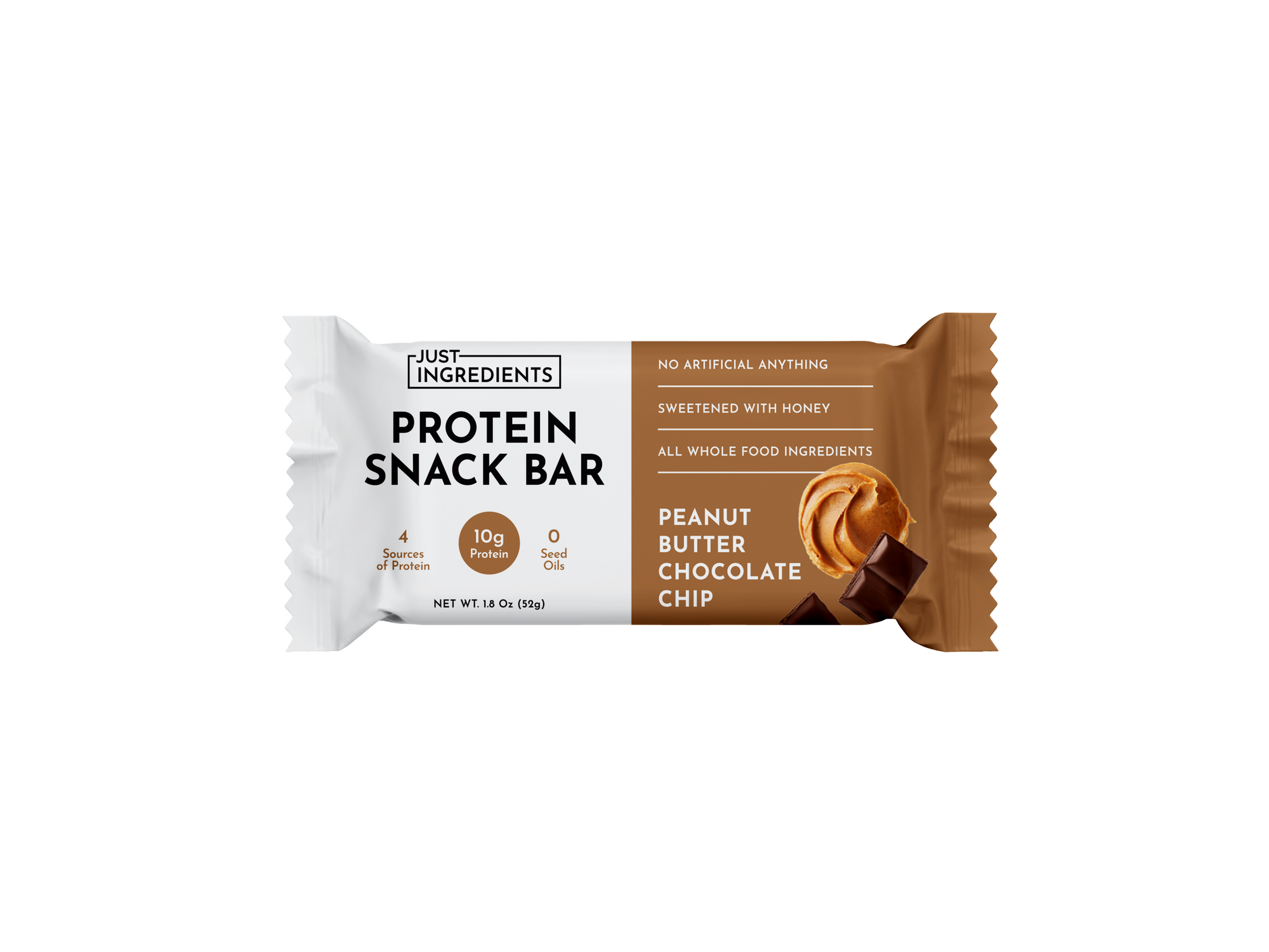 Just Ingredients Protein Snack Bar - Peanut Butter Chocolate Chip (12-Pack)