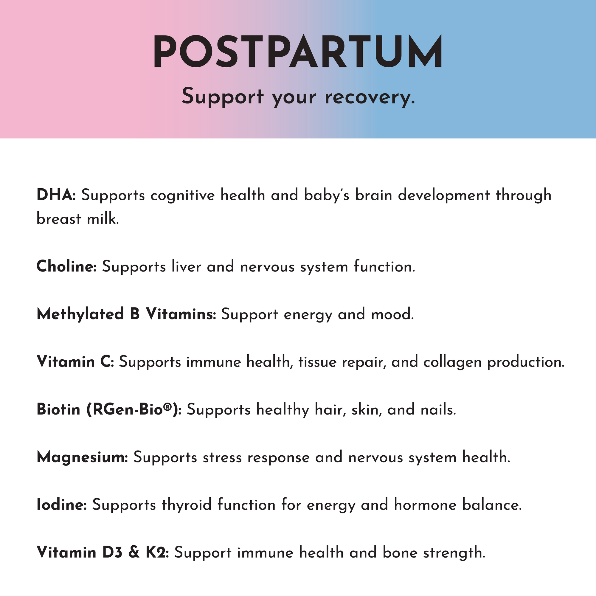 Prenatal &amp; Postnatal + DHA
