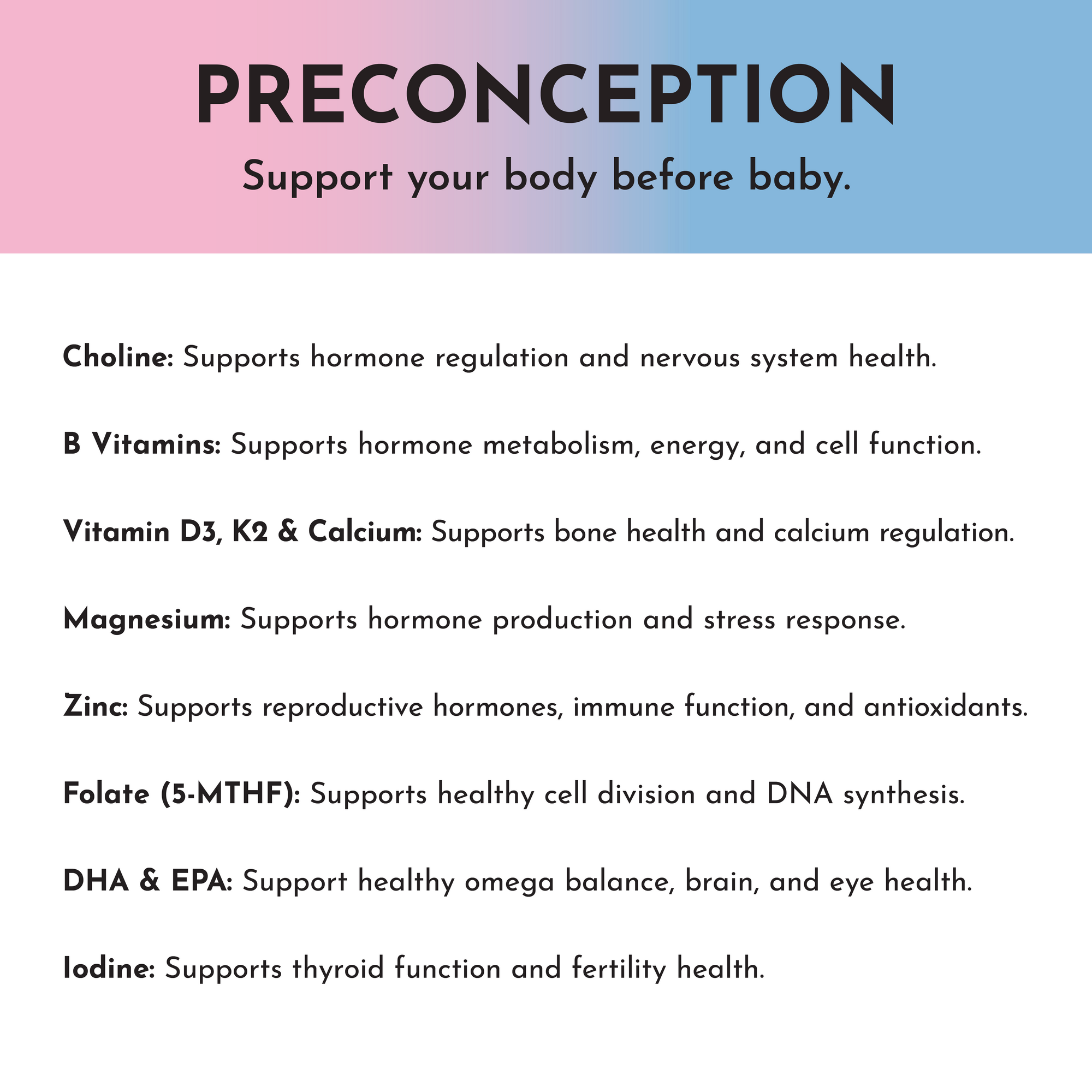 Prenatal &amp; Postnatal + DHA