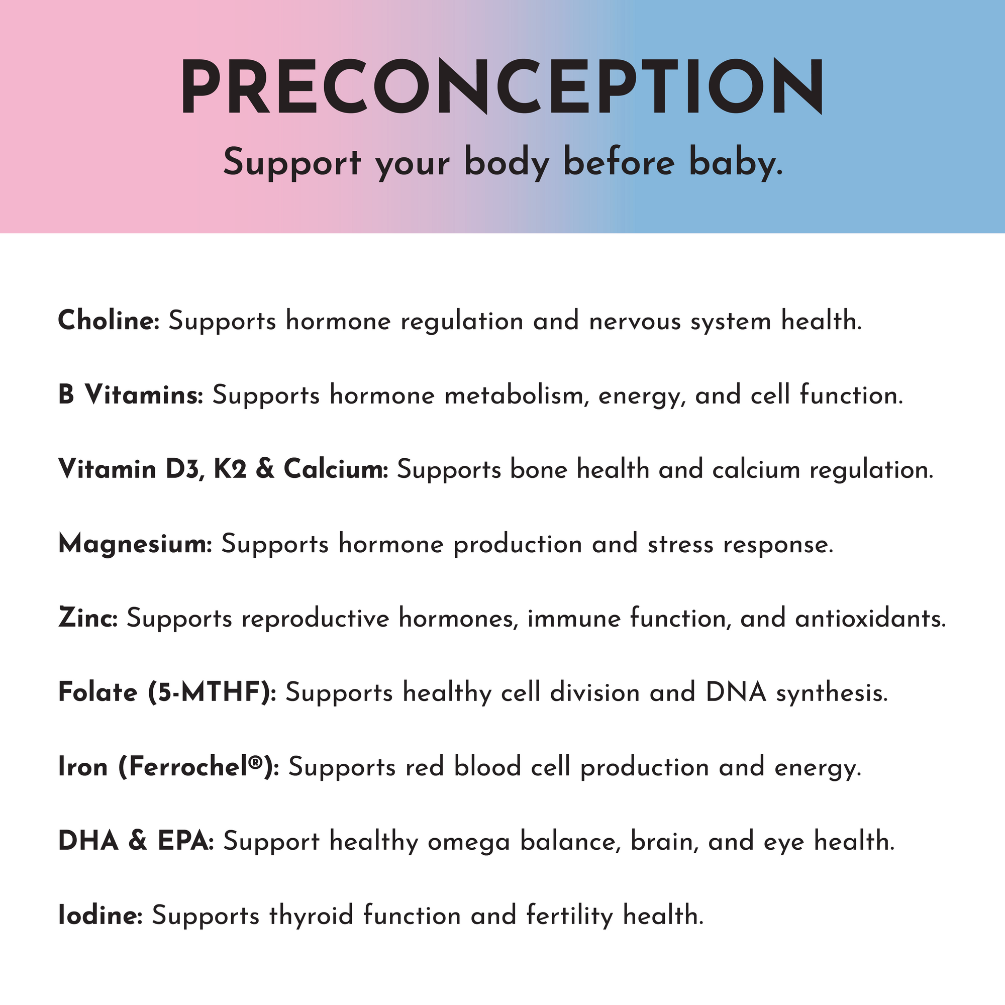 Prenatal &amp; Postnatal + DHA + Iron