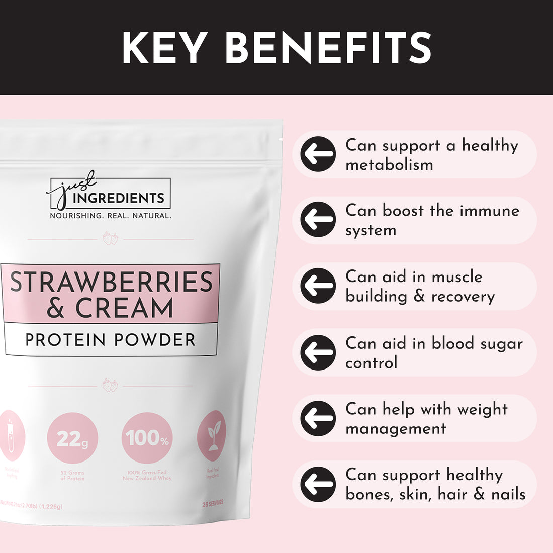 Strawberries & Cream Protein Powder