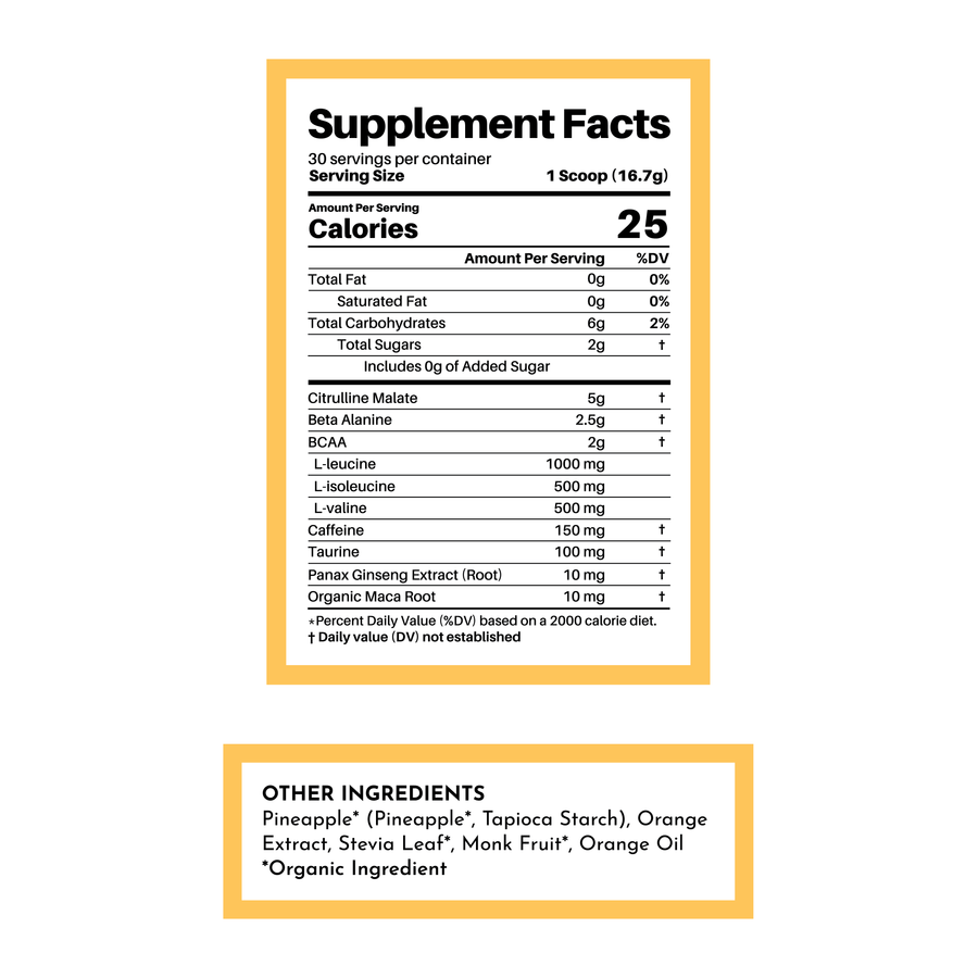 Orange Pineapple Pre-Workout