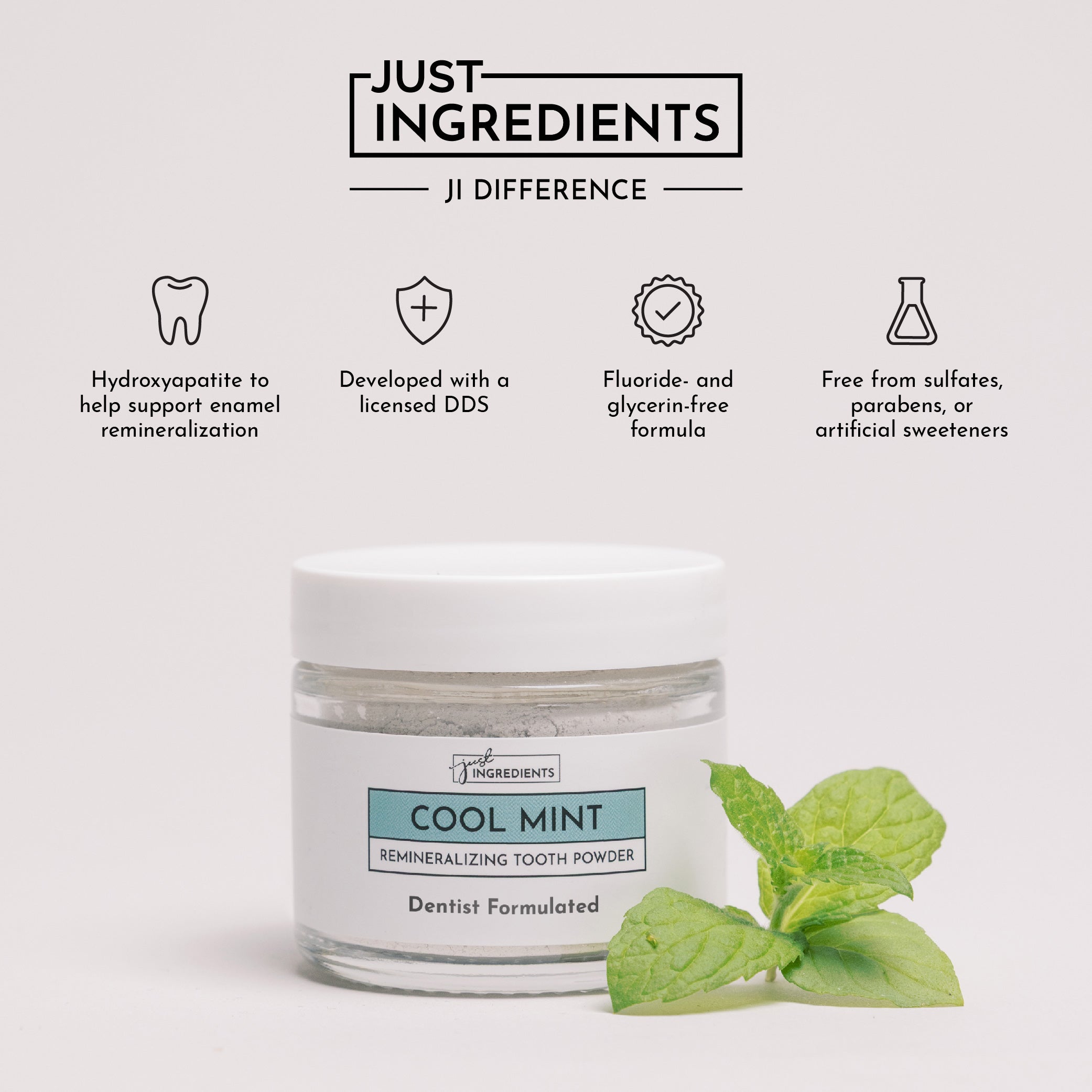 Remineralizing Tooth Powder (Mint) – Just Ingredients