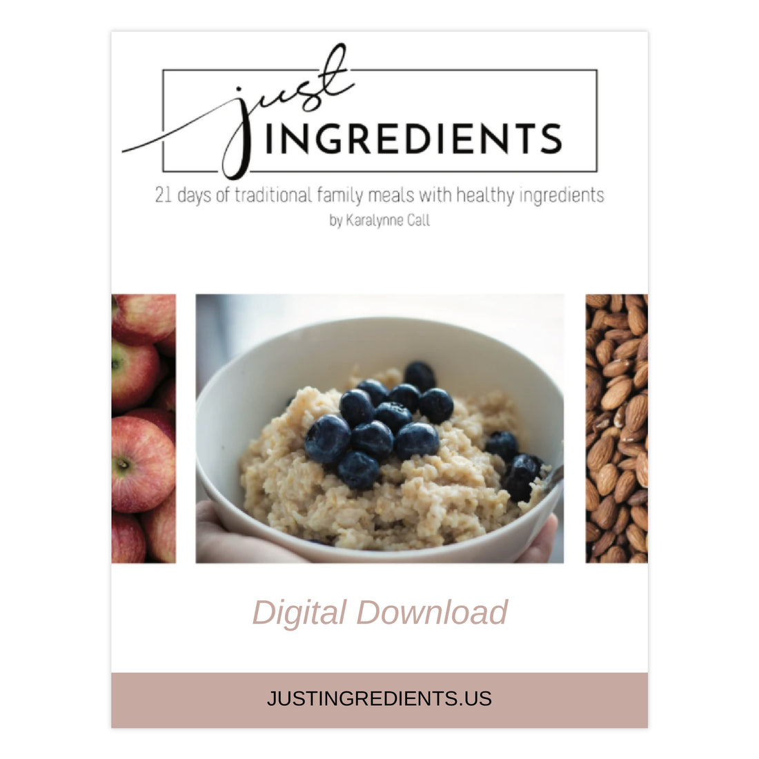 Just Ingredients Cookbook: 21 Days of Meals - Digital Download