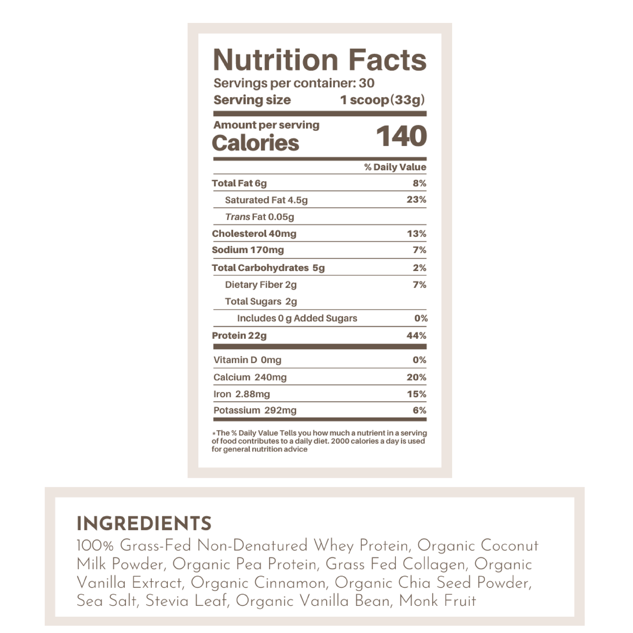 Vanilla Bean Protein PowderN Just Ingredients